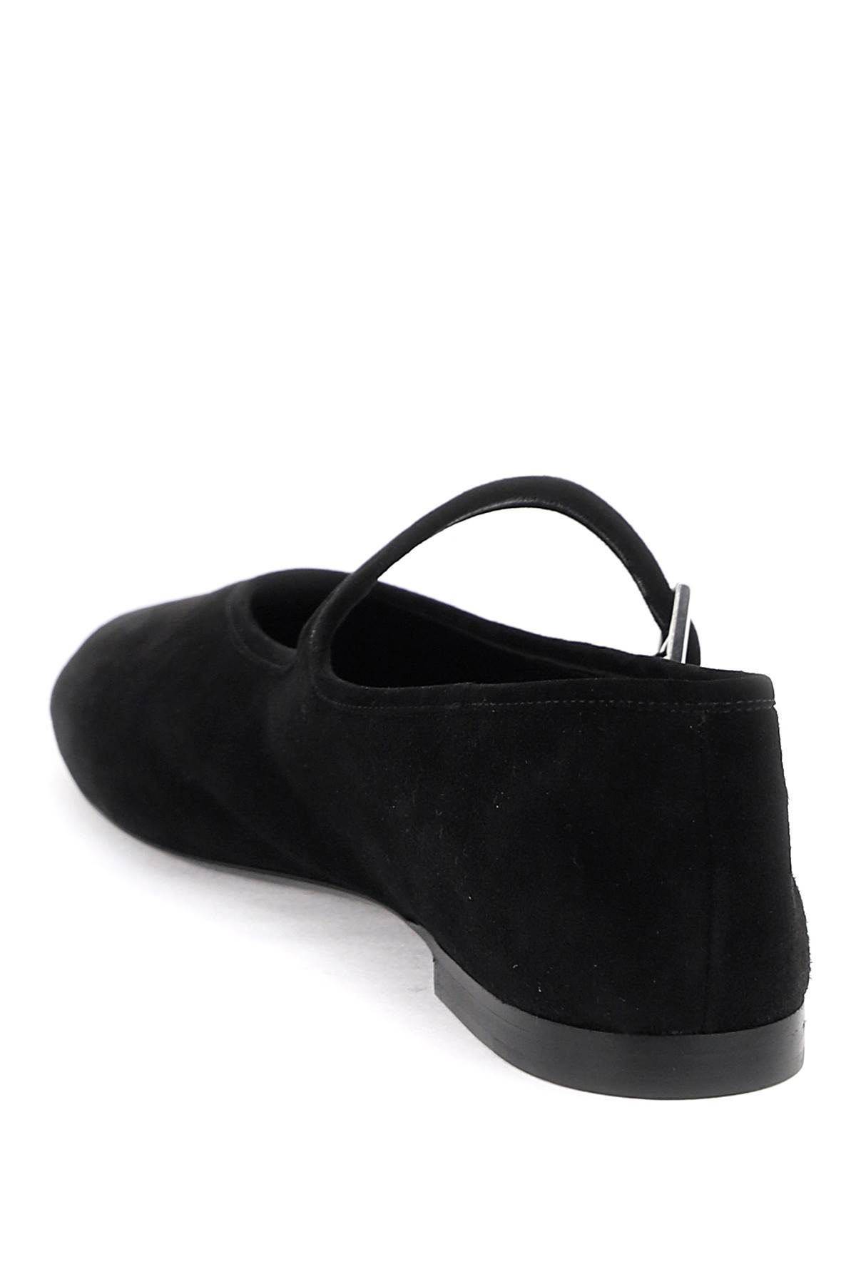 Shop The Row Suede Boheme Mj Ballet Flats In Black