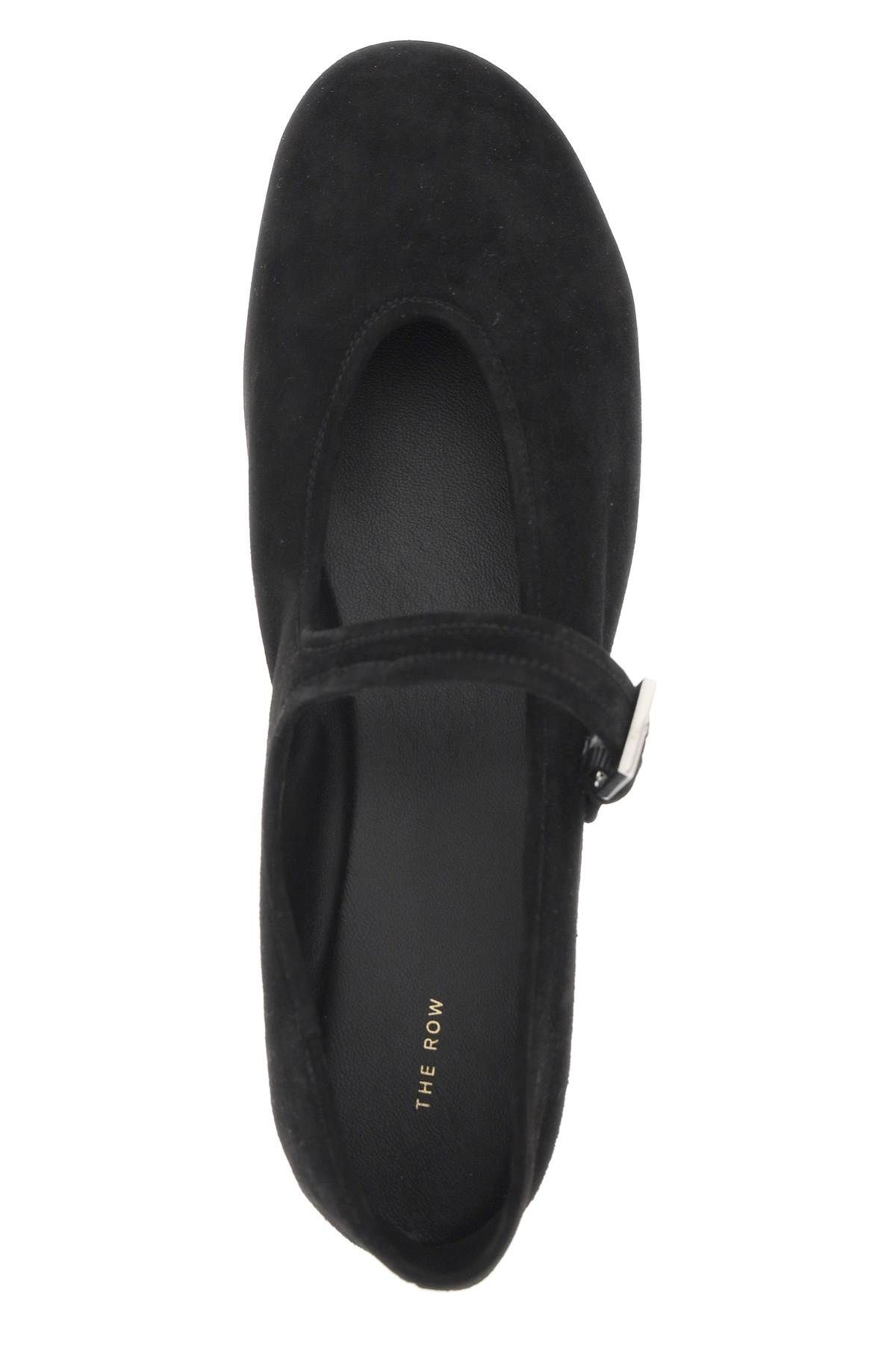 Shop The Row Suede Boheme Mj Ballet Flats In Black