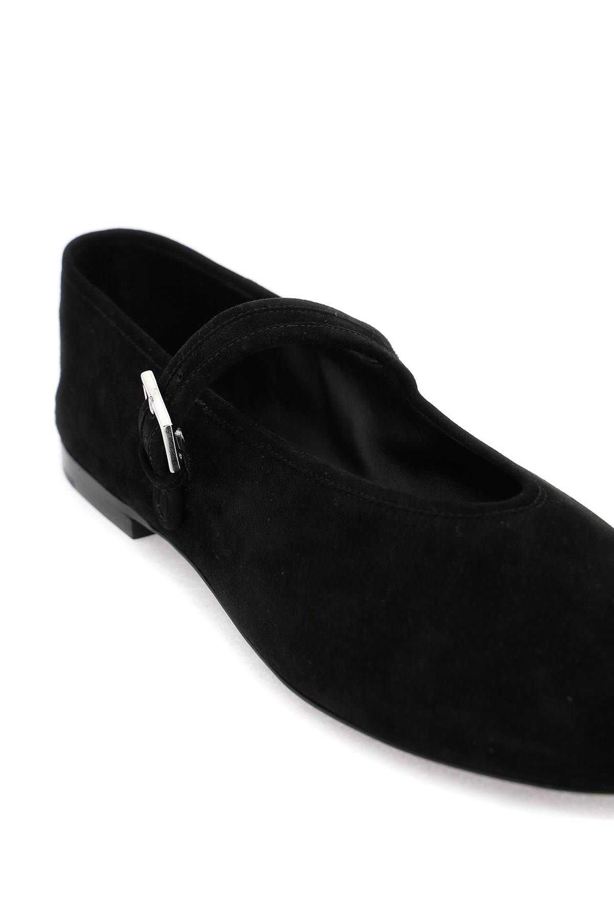 Shop The Row Suede Boheme Mj Ballet Flats In Black