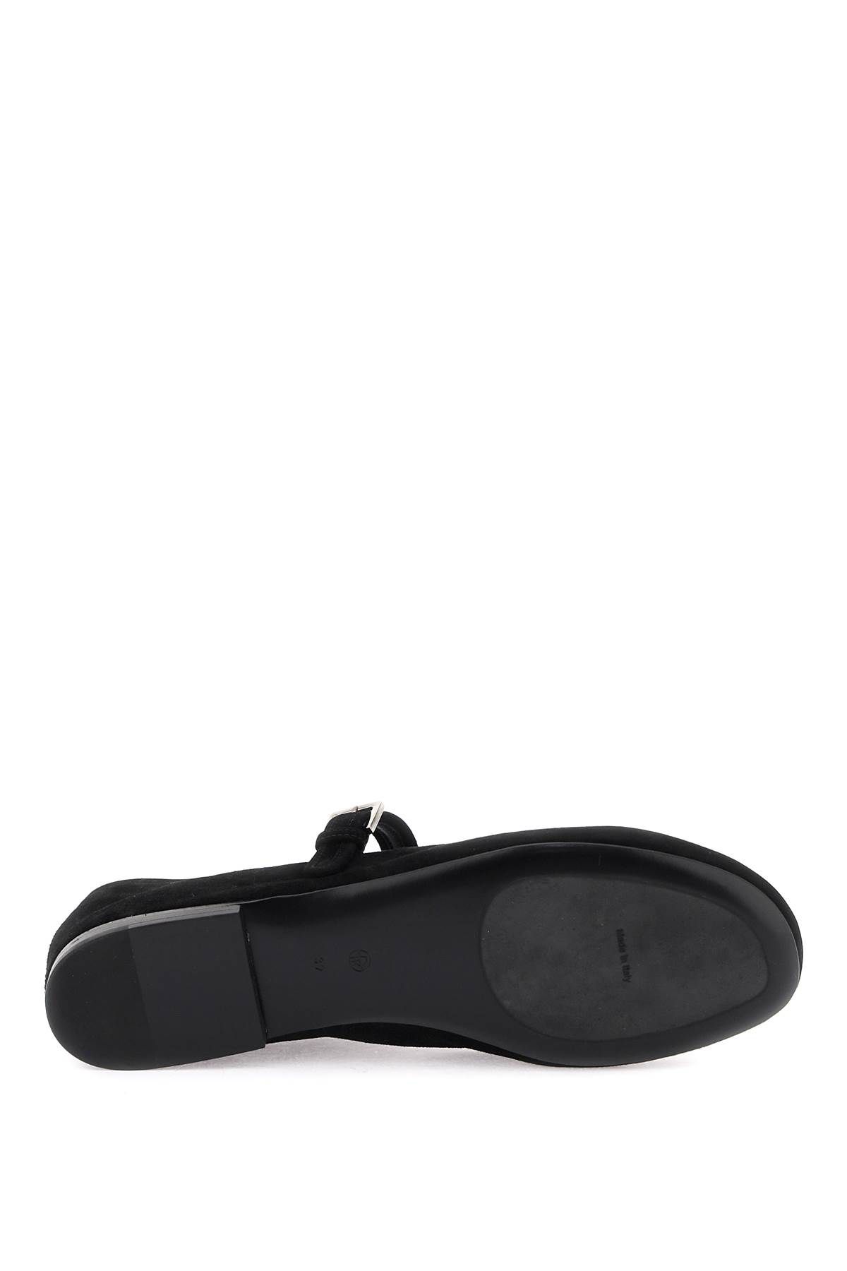 Shop The Row Suede Boheme Mj Ballet Flats In Black