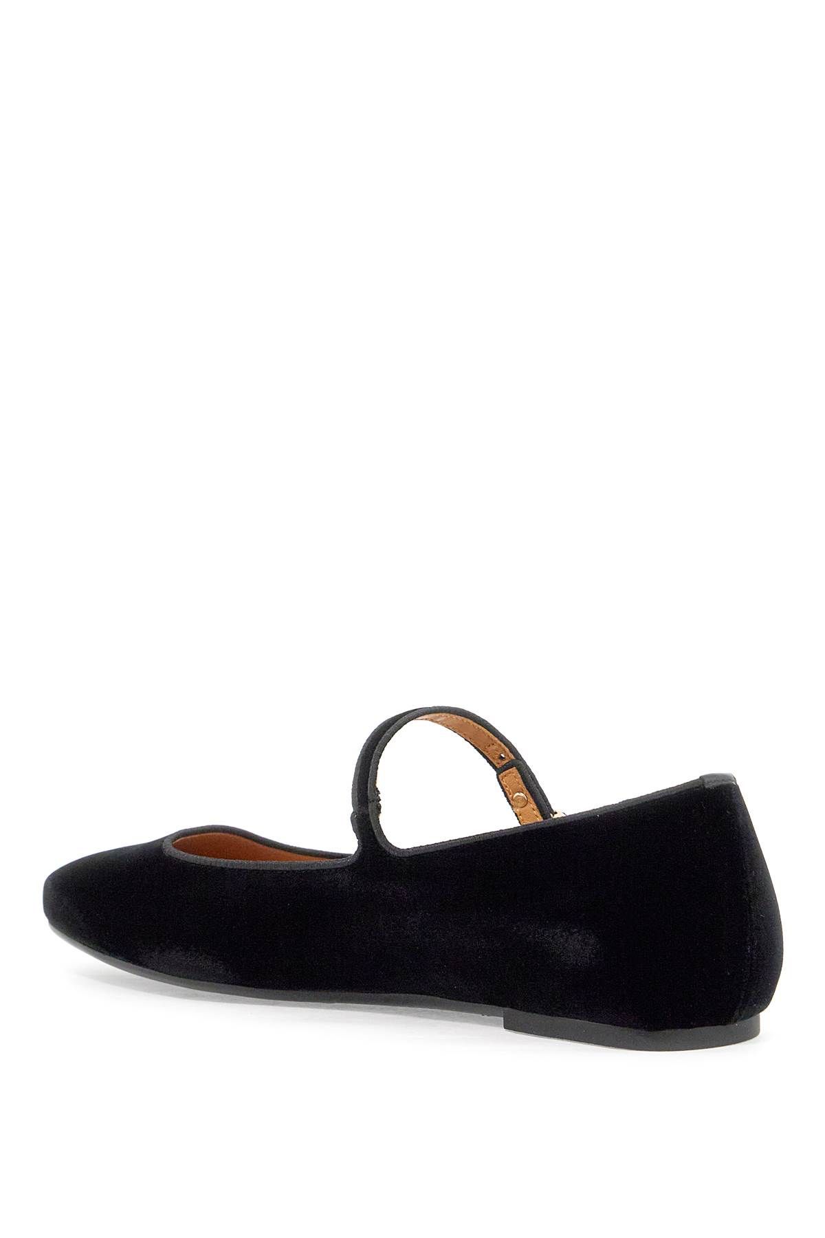 Shop Tod's Velvet Ballet Flats For In Black