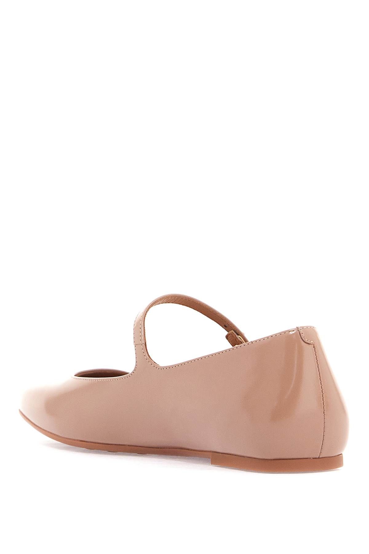 Shop Tod's Leather Ballet Flats In Neutro