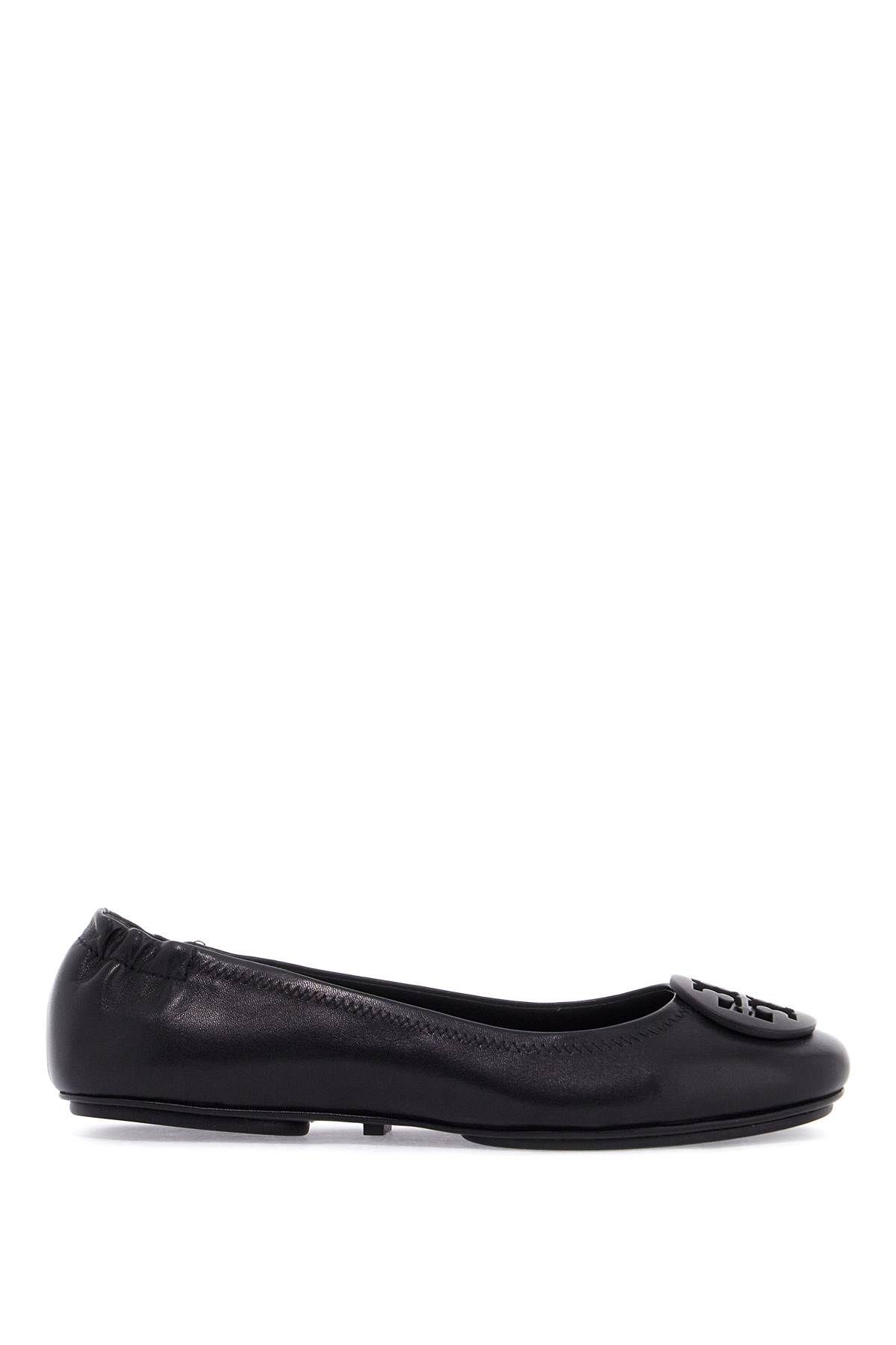 Shop Tory Burch Suede Minnie Travel Ballet Flats In Black