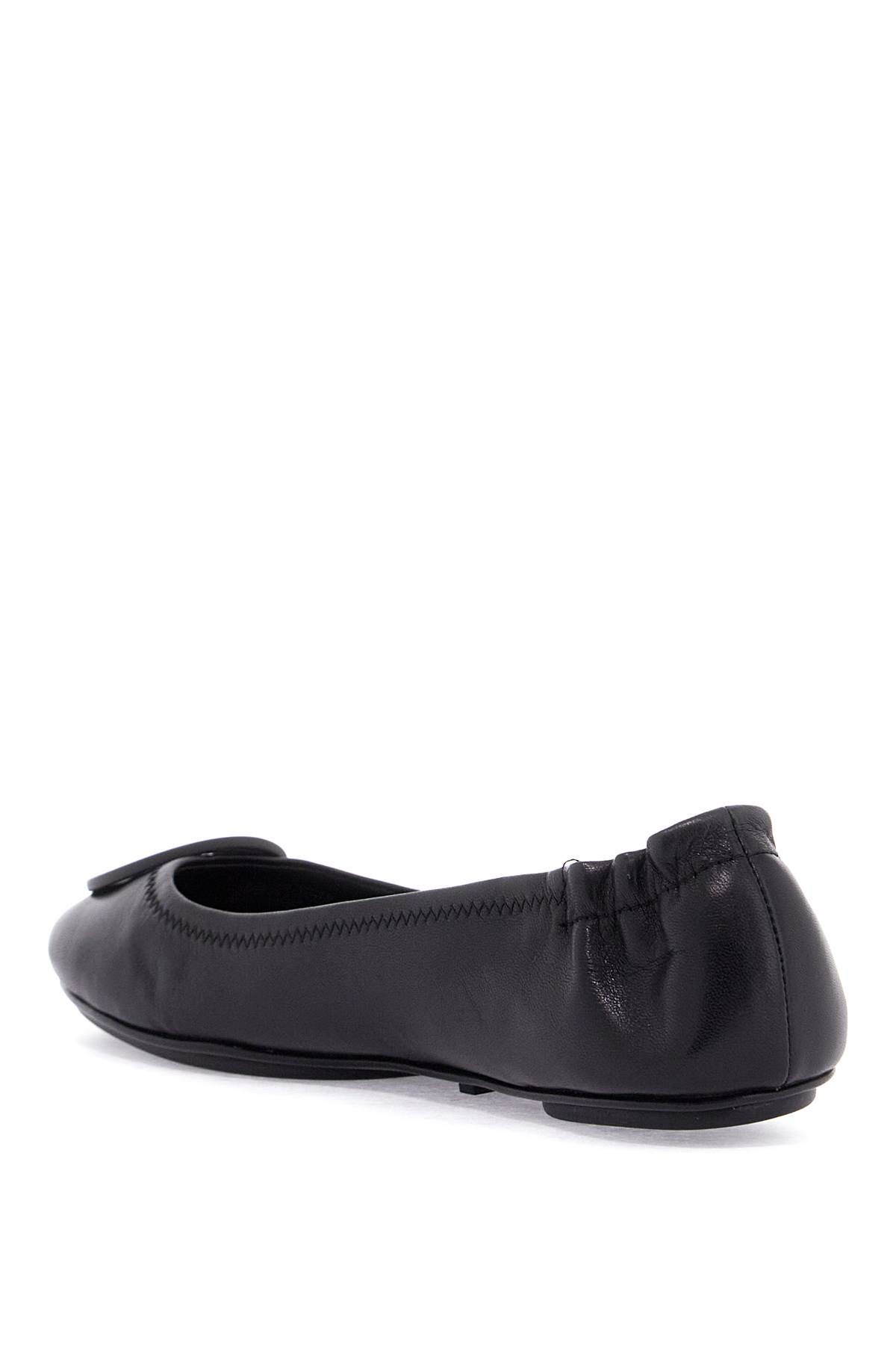 Shop Tory Burch Suede Minnie Travel Ballet Flats In Black