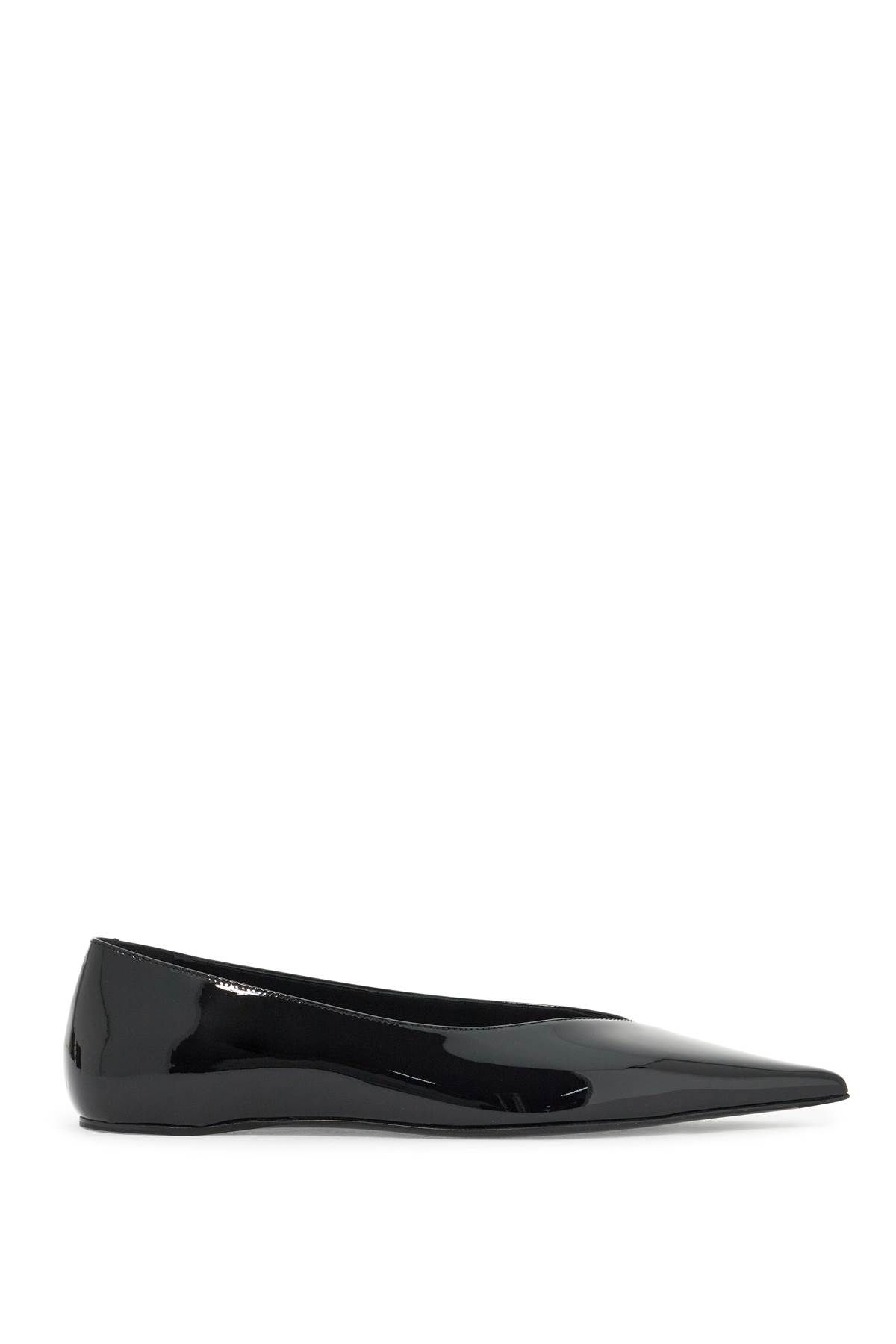 Shop Totême Asymmetric Patent Leather Baller In Black