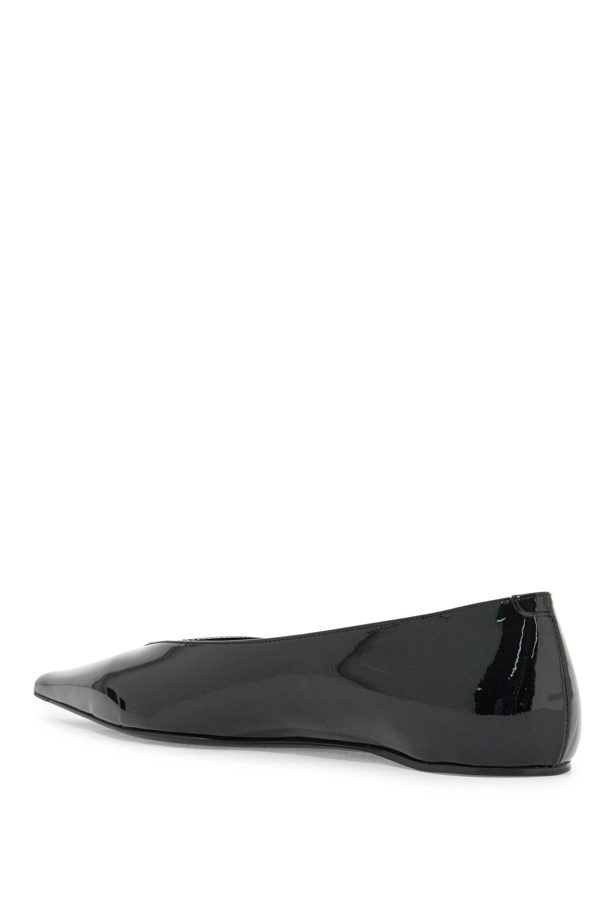 Shop Totême Asymmetric Patent Leather Baller In Black