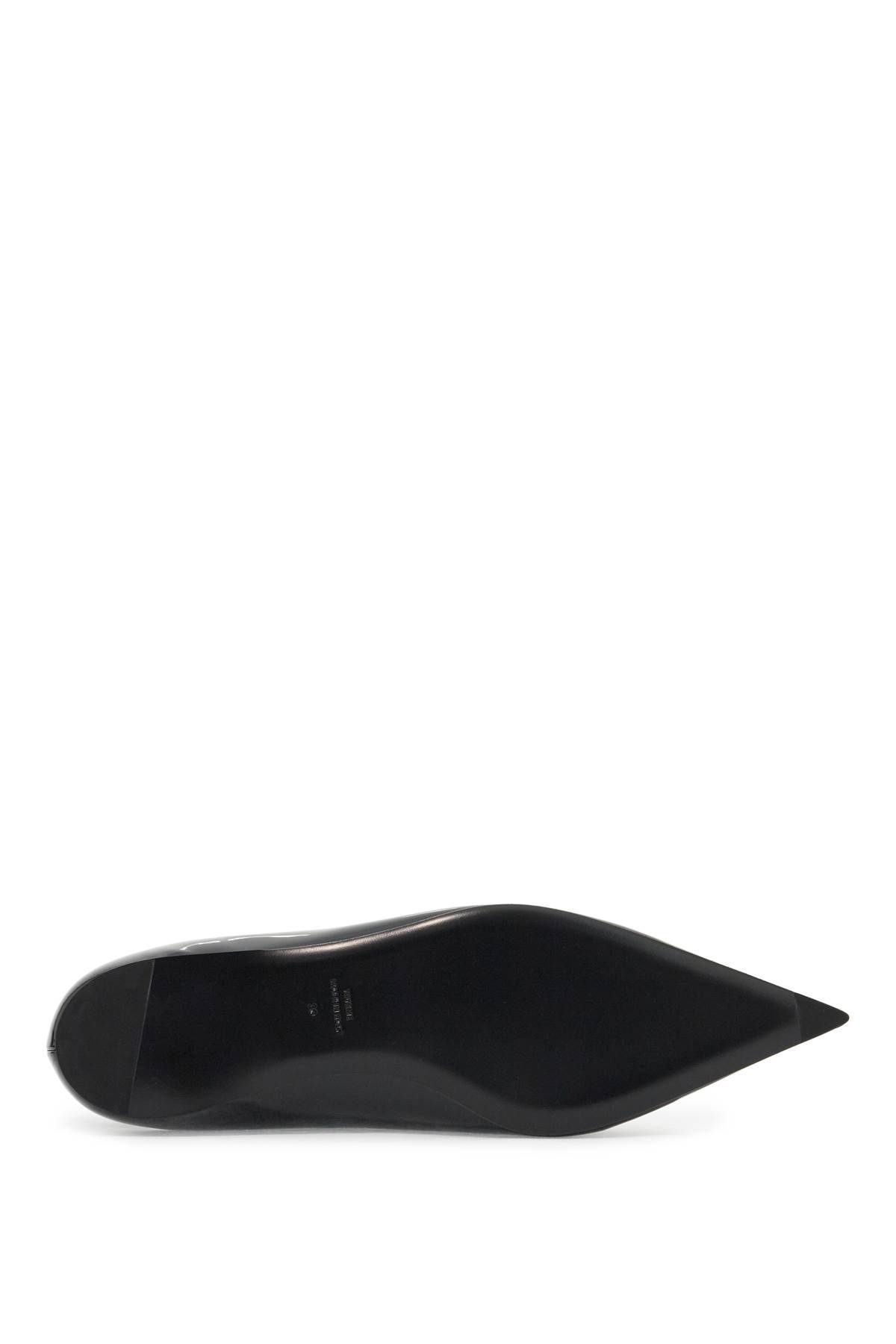 Shop Totême Asymmetric Patent Leather Baller In Black