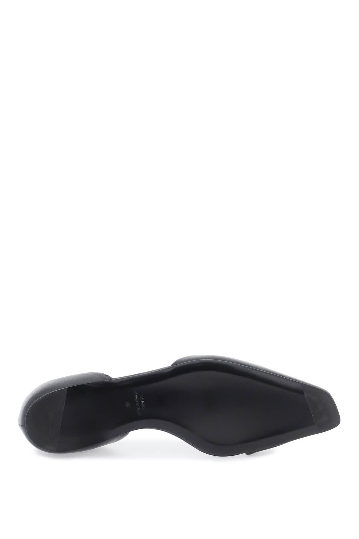 Shop Totême The Asymmetric D'orsay Ballet Flats In Black