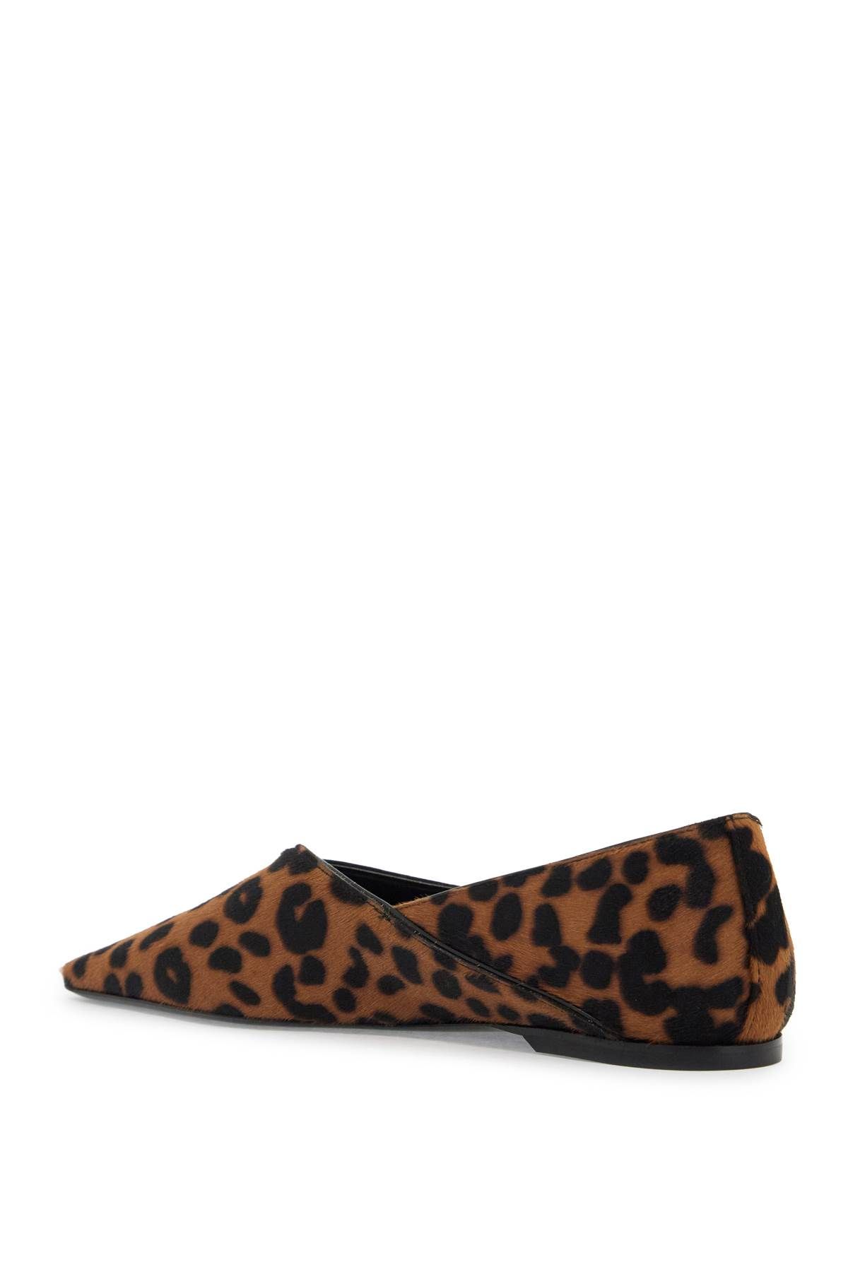 Shop Totême Leopard Print Everyday Ballerina Flats In Brown