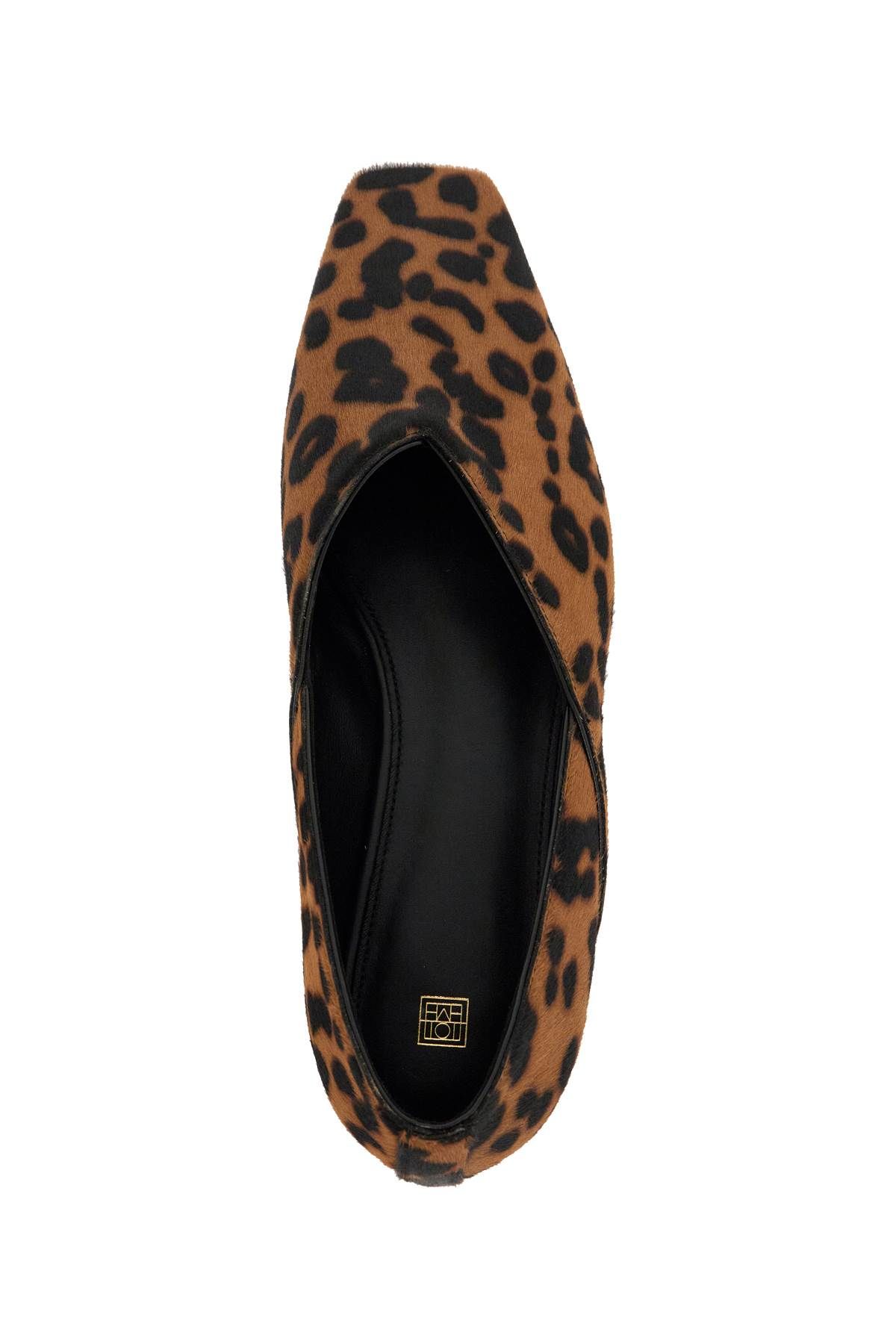 Shop Totême Leopard Print Everyday Ballerina Flats In Brown