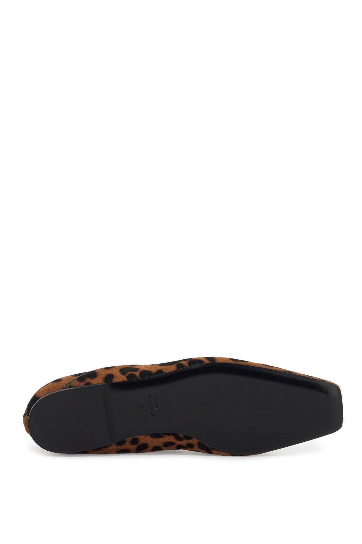 Shop Totême Leopard Print Everyday Ballerina Flats In Brown