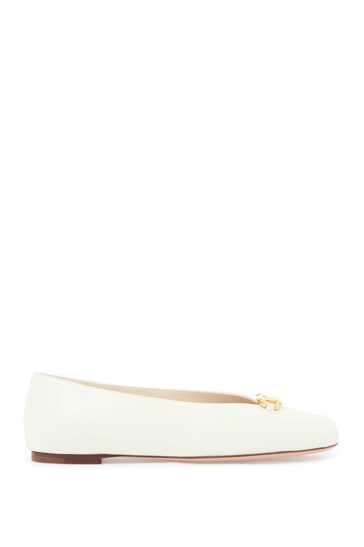 Shop Valentino 'ballet Flats Vlogo: In White