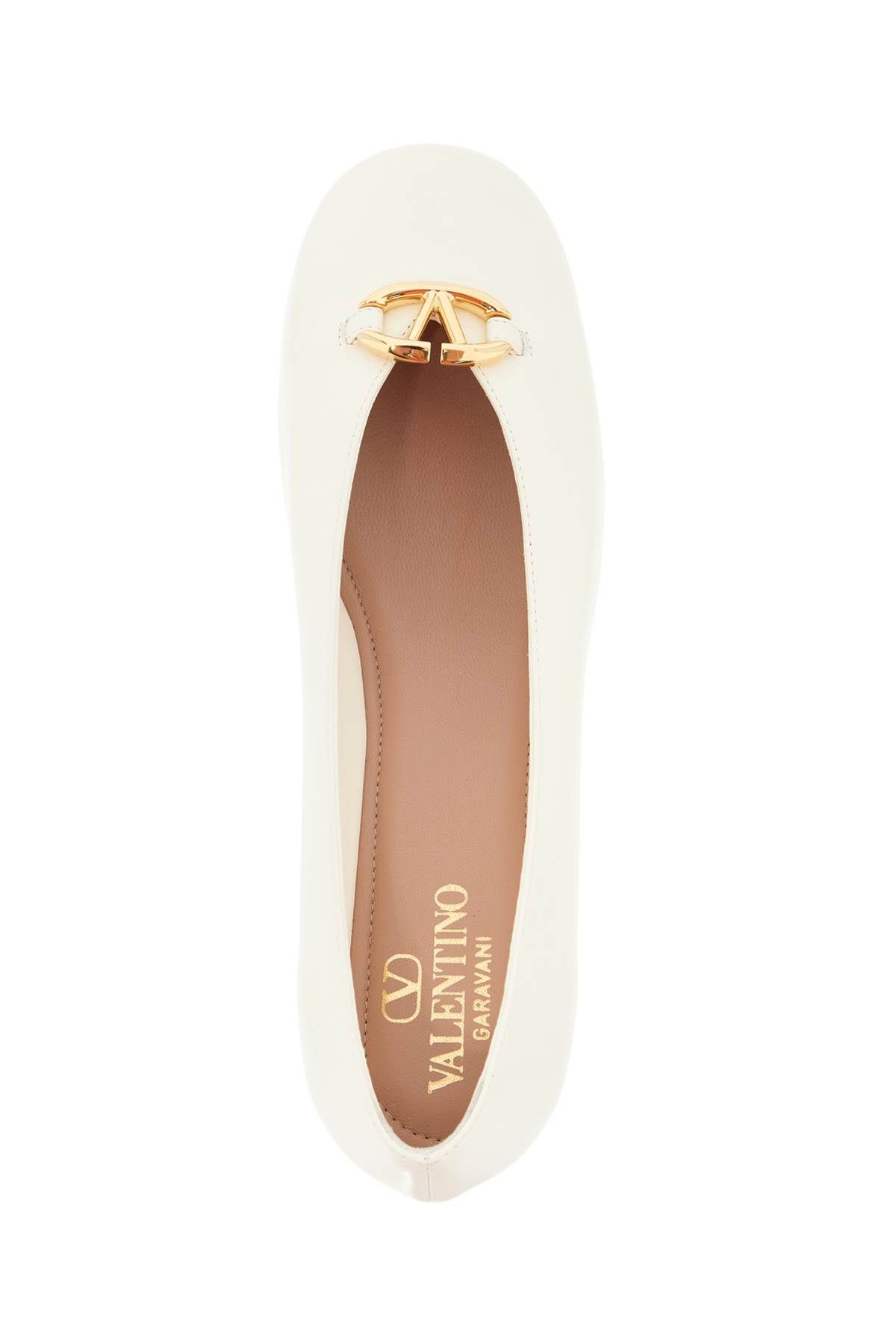 Shop Valentino 'ballet Flats Vlogo: In White