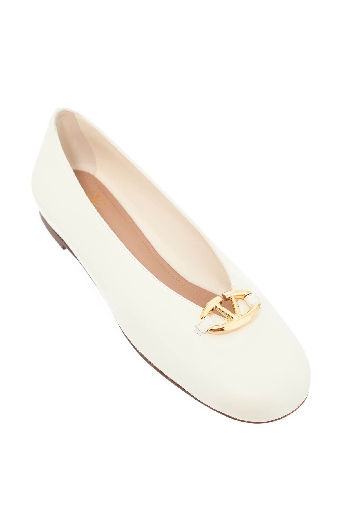 Shop Valentino 'ballet Flats Vlogo: In White