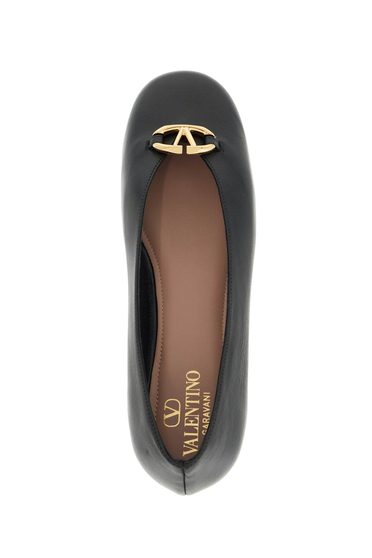 Shop Valentino 'ballet Flats Vlogo: In Black