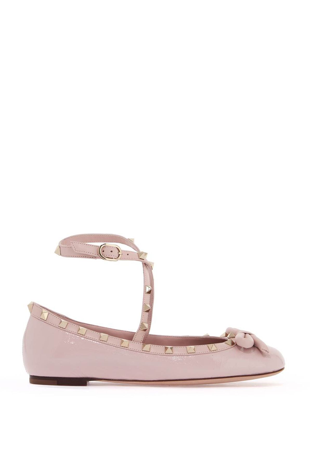 Shop Valentino 'patent Leather Rockstud In Pink