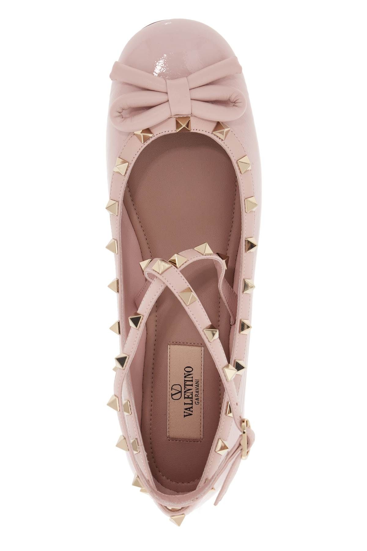 Shop Valentino 'patent Leather Rockstud In Pink