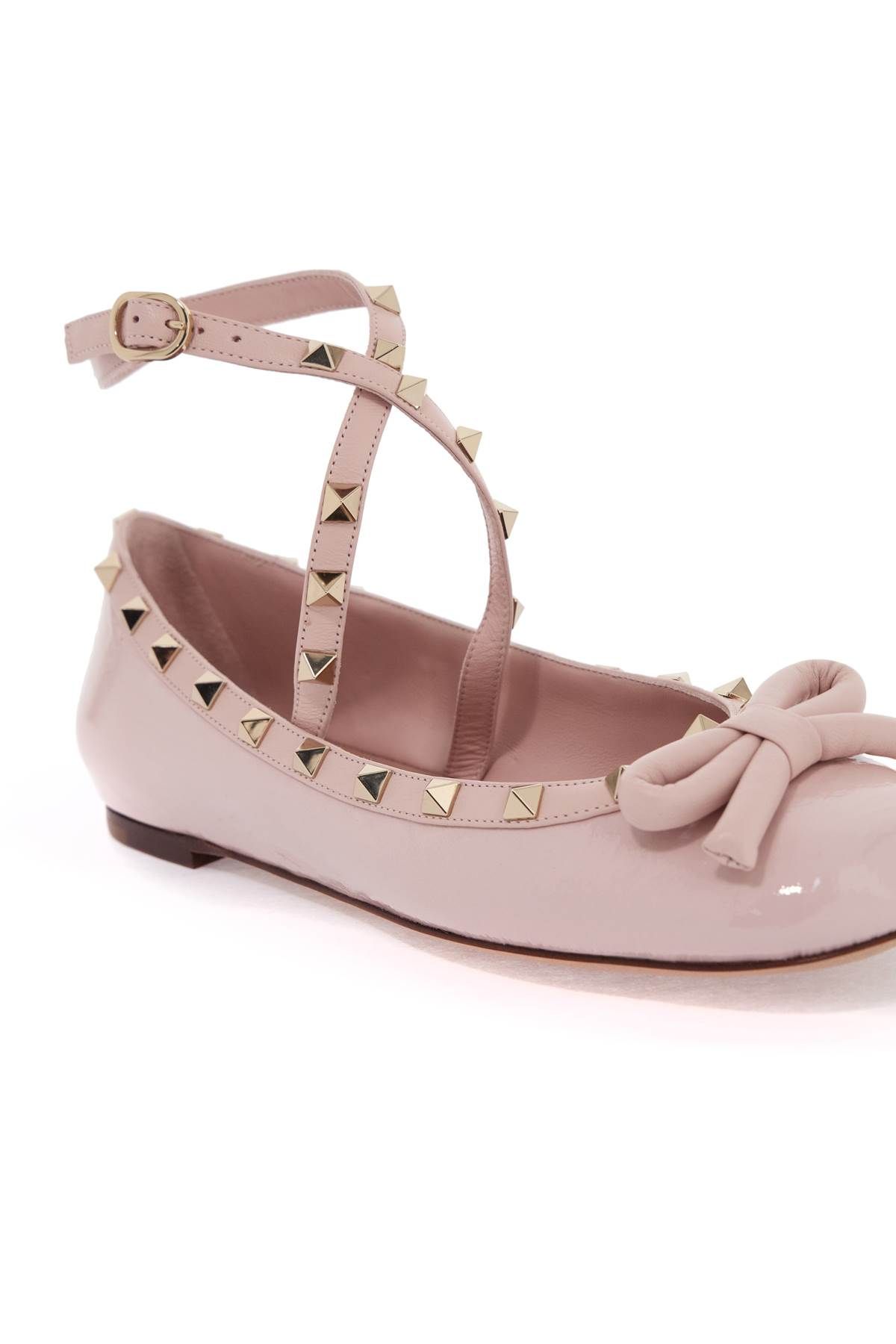 Shop Valentino 'patent Leather Rockstud In Pink