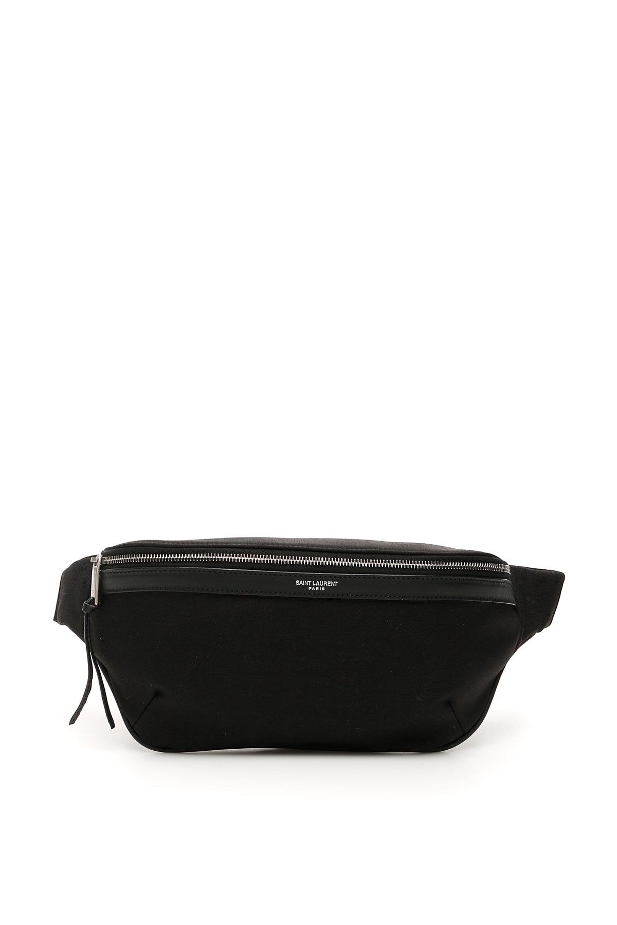 Shop Saint Laurent Canvas Beltpack In Black