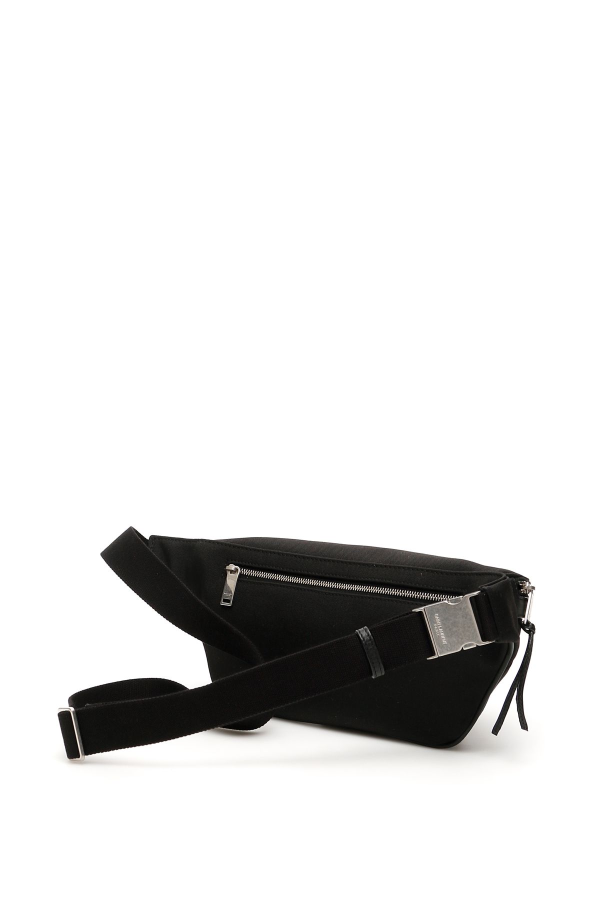 Shop Saint Laurent Canvas Beltpack In Black