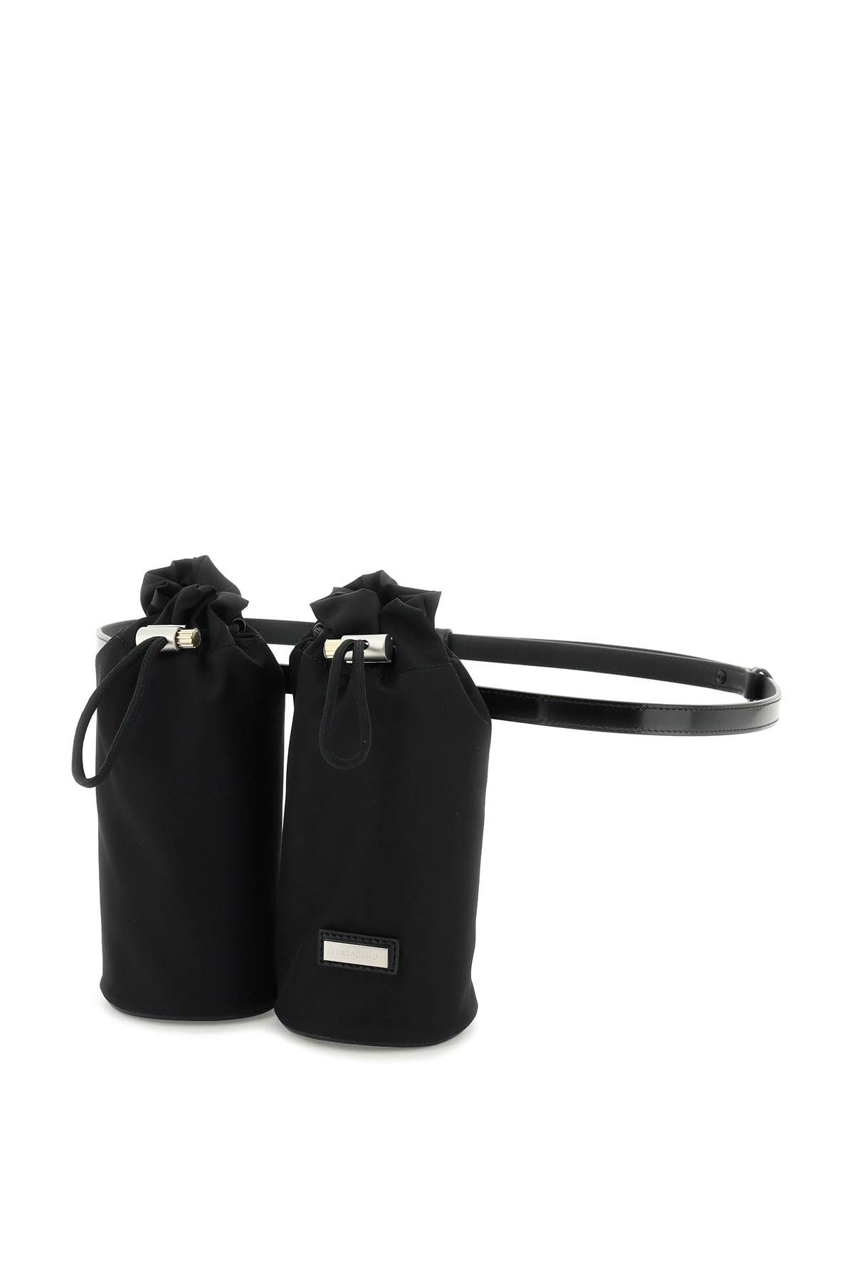 Shop Ferragamo Double-bottle Beltpack In Black