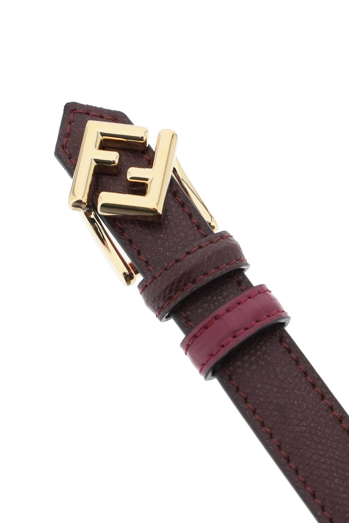 Shop Fendi Ff Diamonds Reversibile Belt In Purple,red