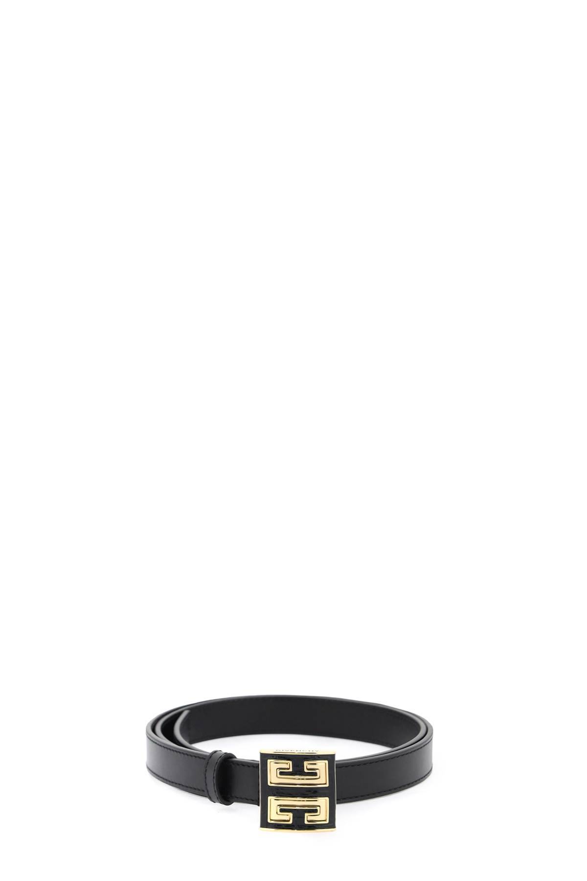 Givenchy Leather 4g Belt In Black