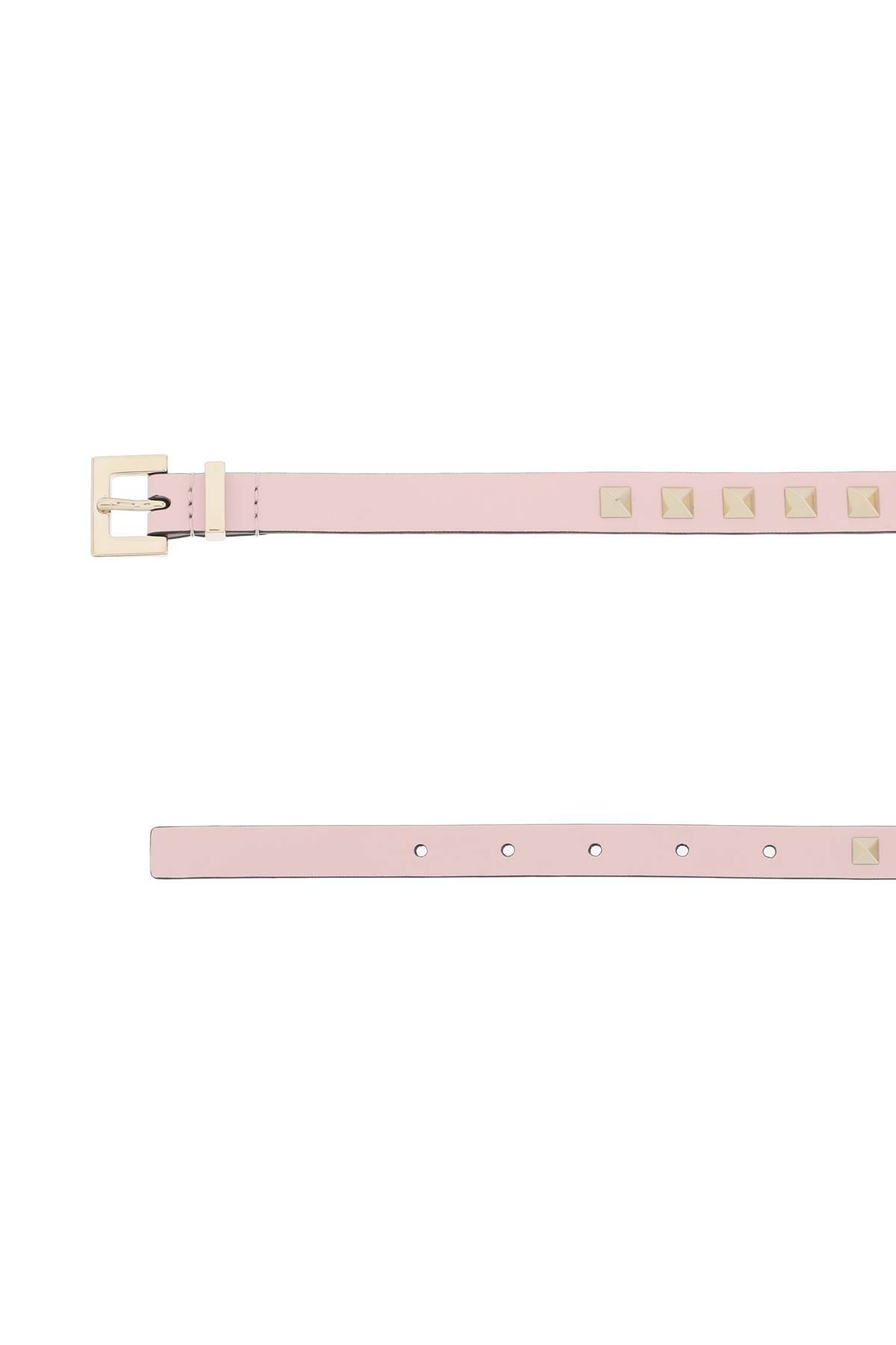 Shop Valentino Rockstud Leather Belt In Pink