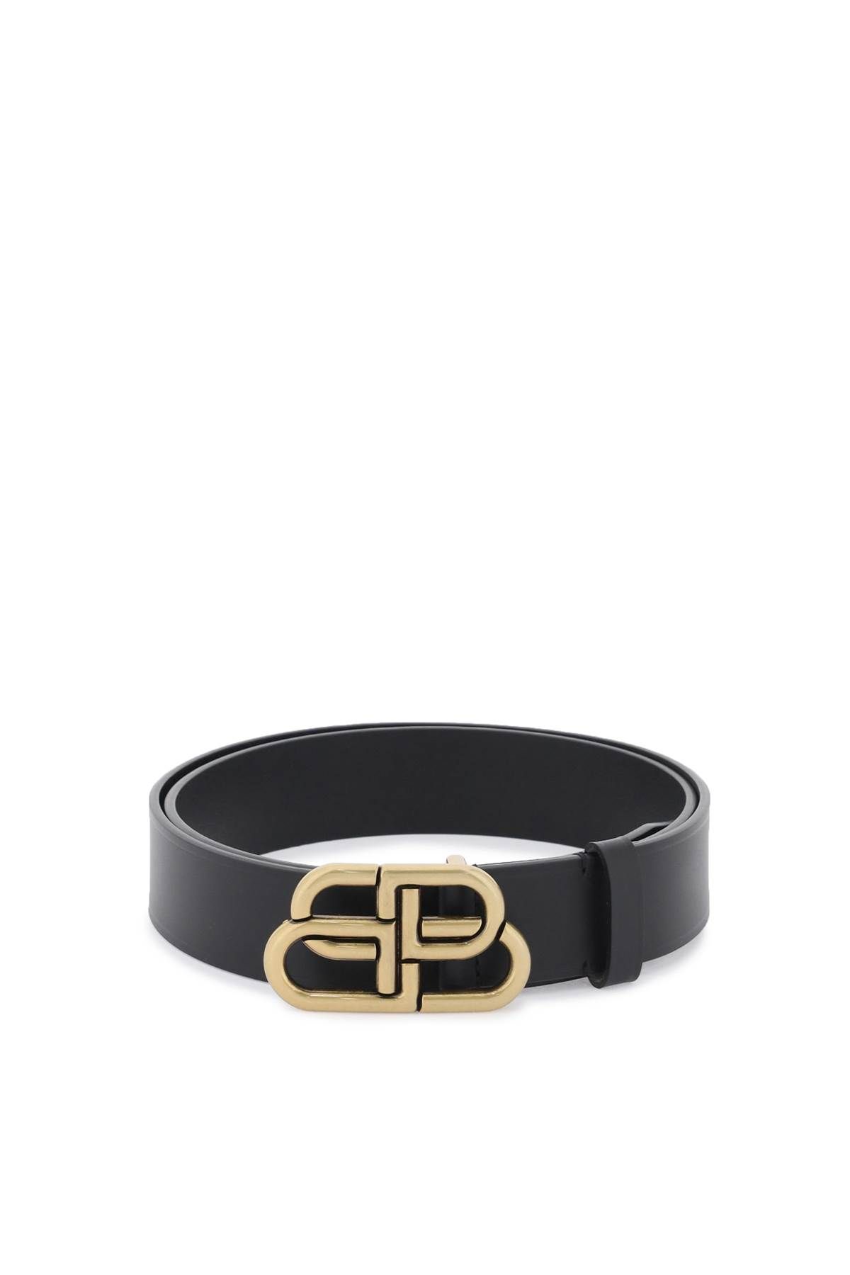 Shop Balenciaga High Bb Belt In Black