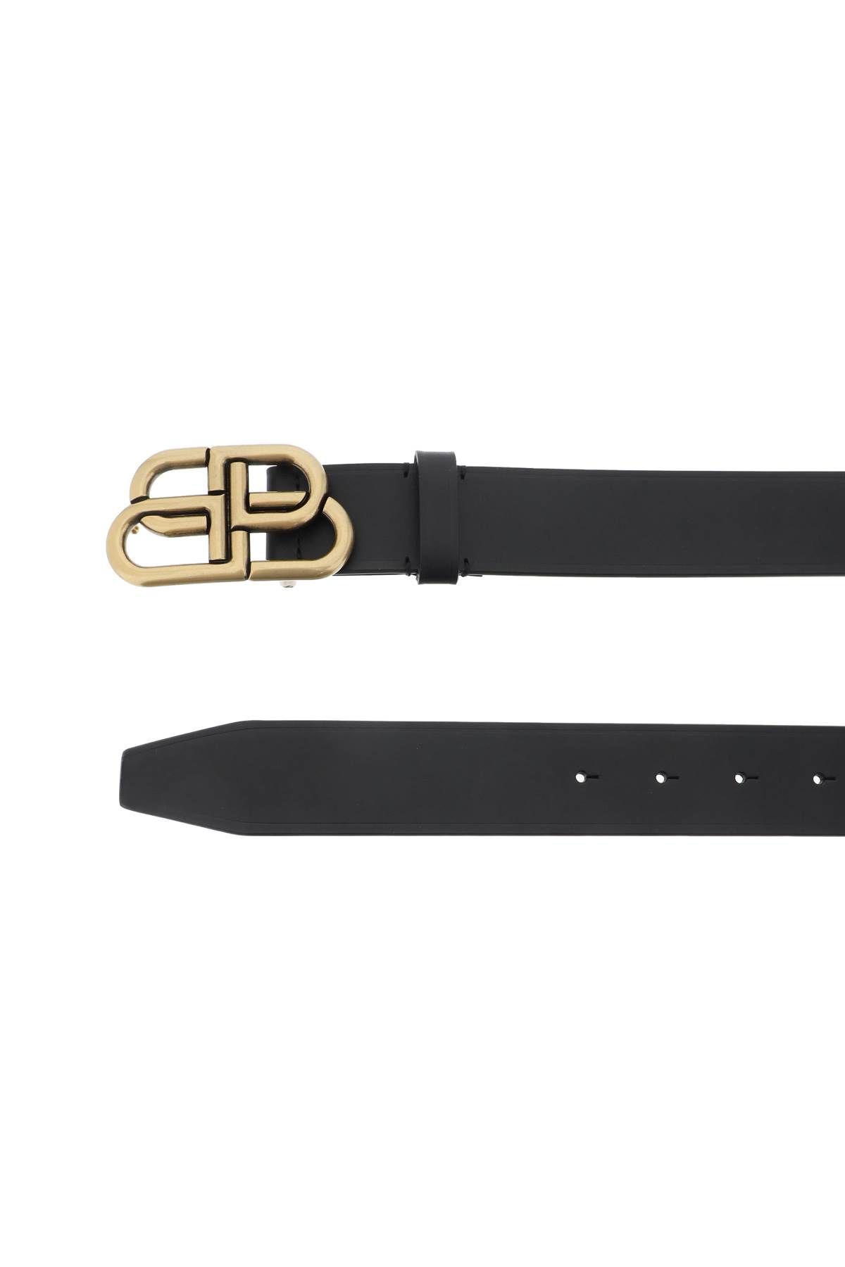 Shop Balenciaga High Bb Belt In Black