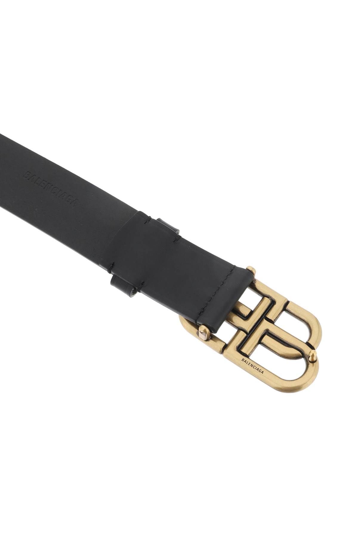 Shop Balenciaga High Bb Belt In Black