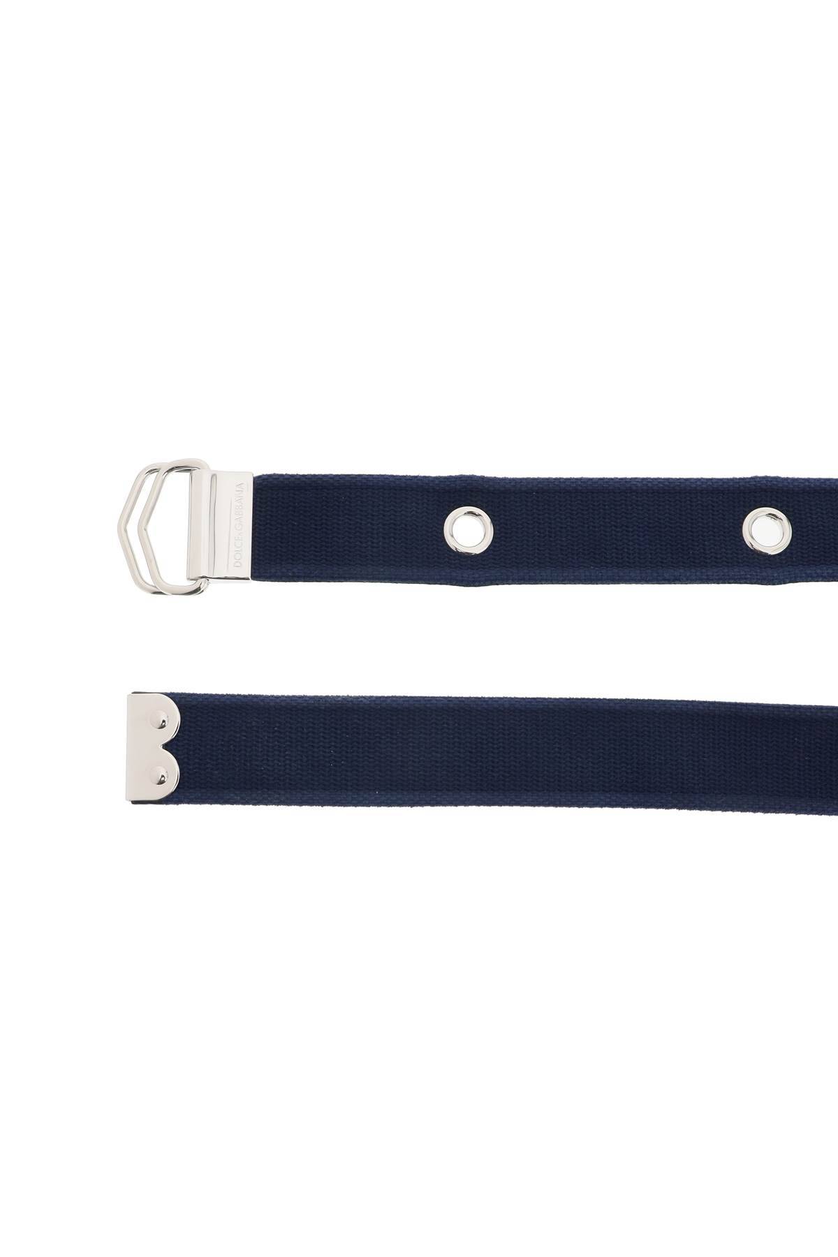 Shop Dolce & Gabbana "logo Tape Belt In Ribbon In Blue