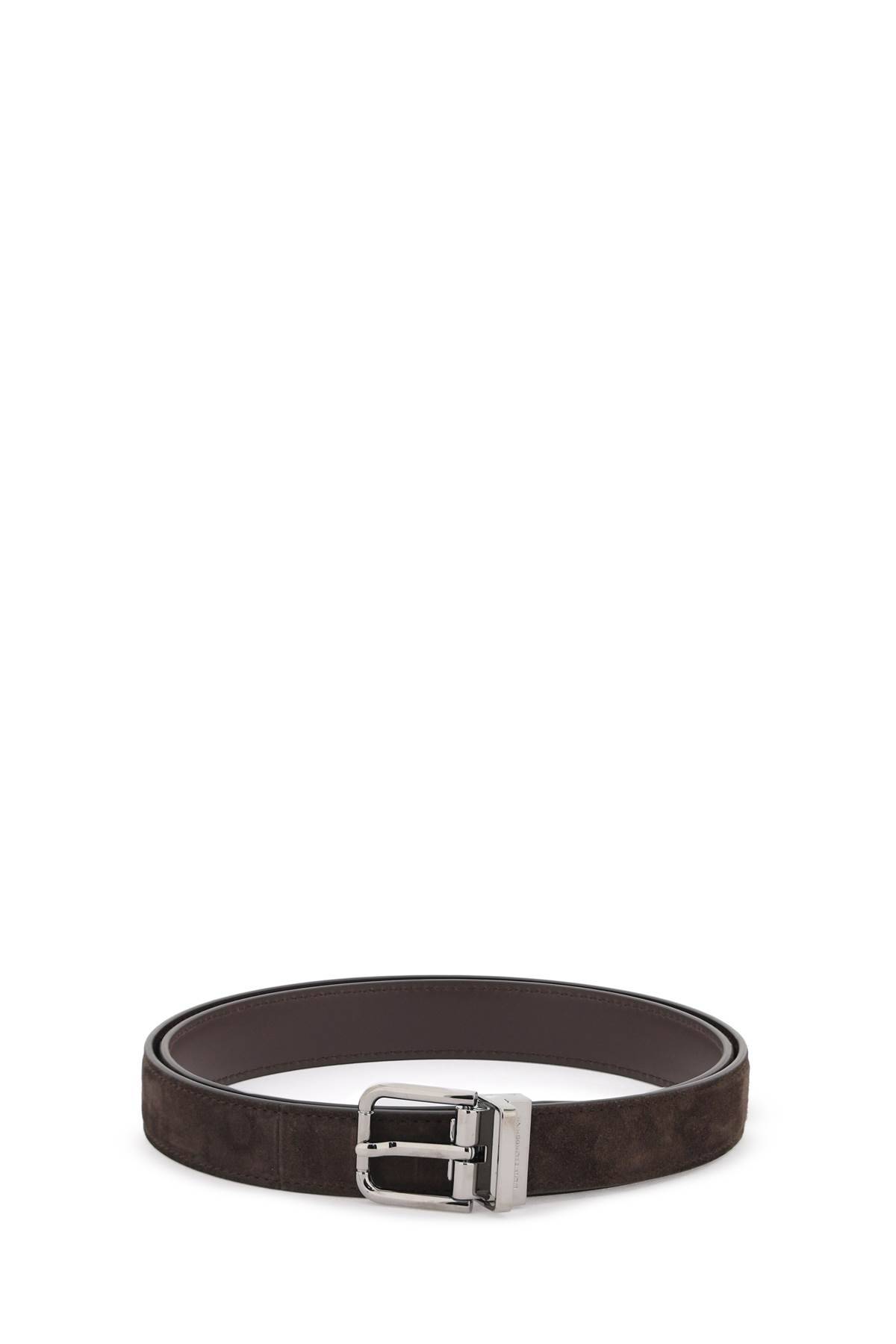 Shop Dolce & Gabbana Suede Belt For Stylish In Brown