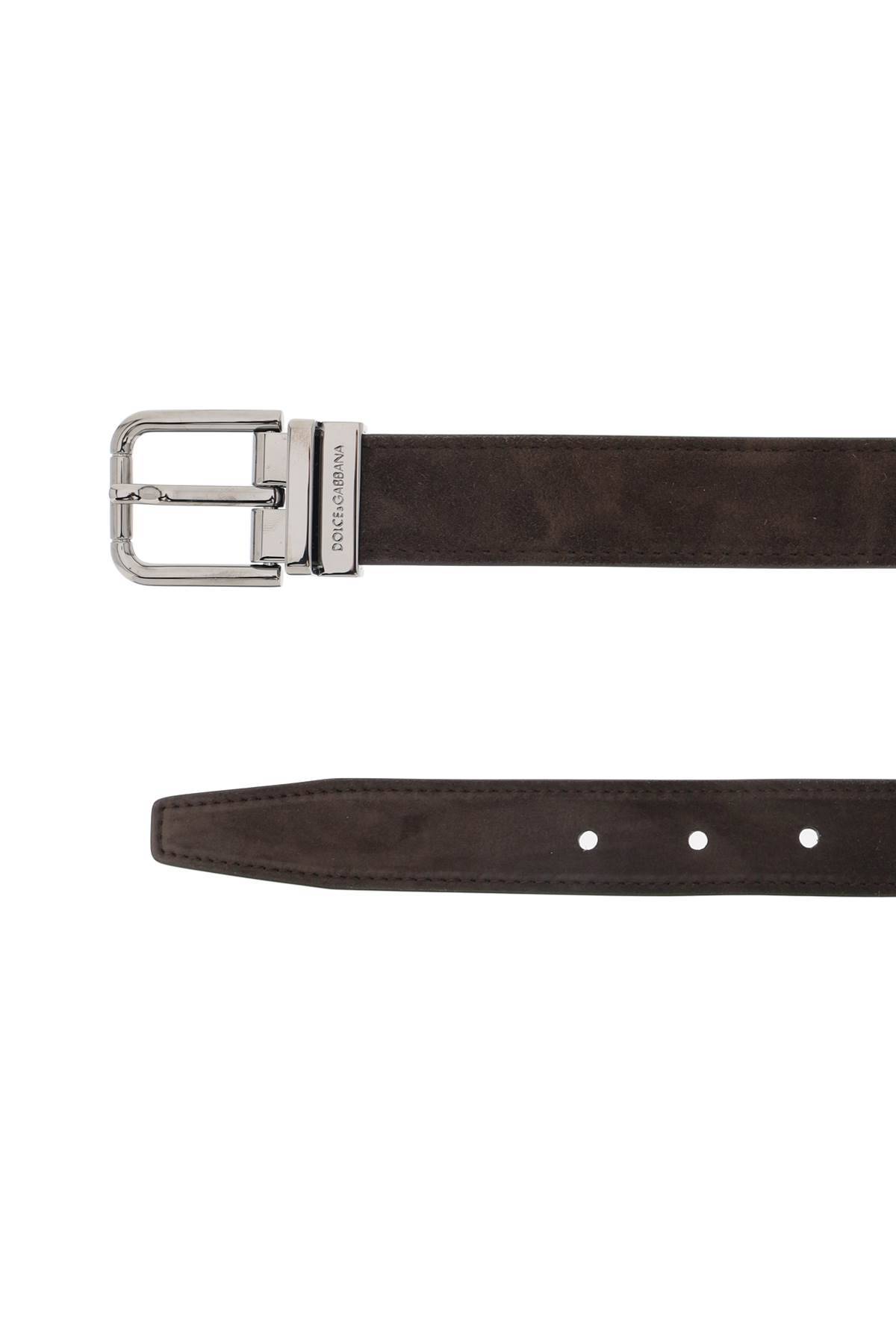Shop Dolce & Gabbana Suede Belt For Stylish In Brown