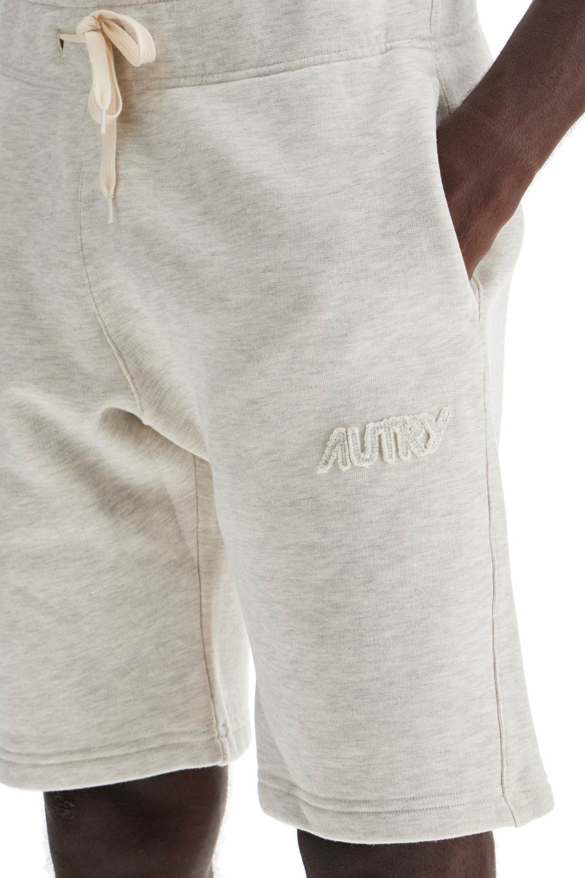 Shop Autry "heavy Jersey Bermuda Jogger Pants In Grey