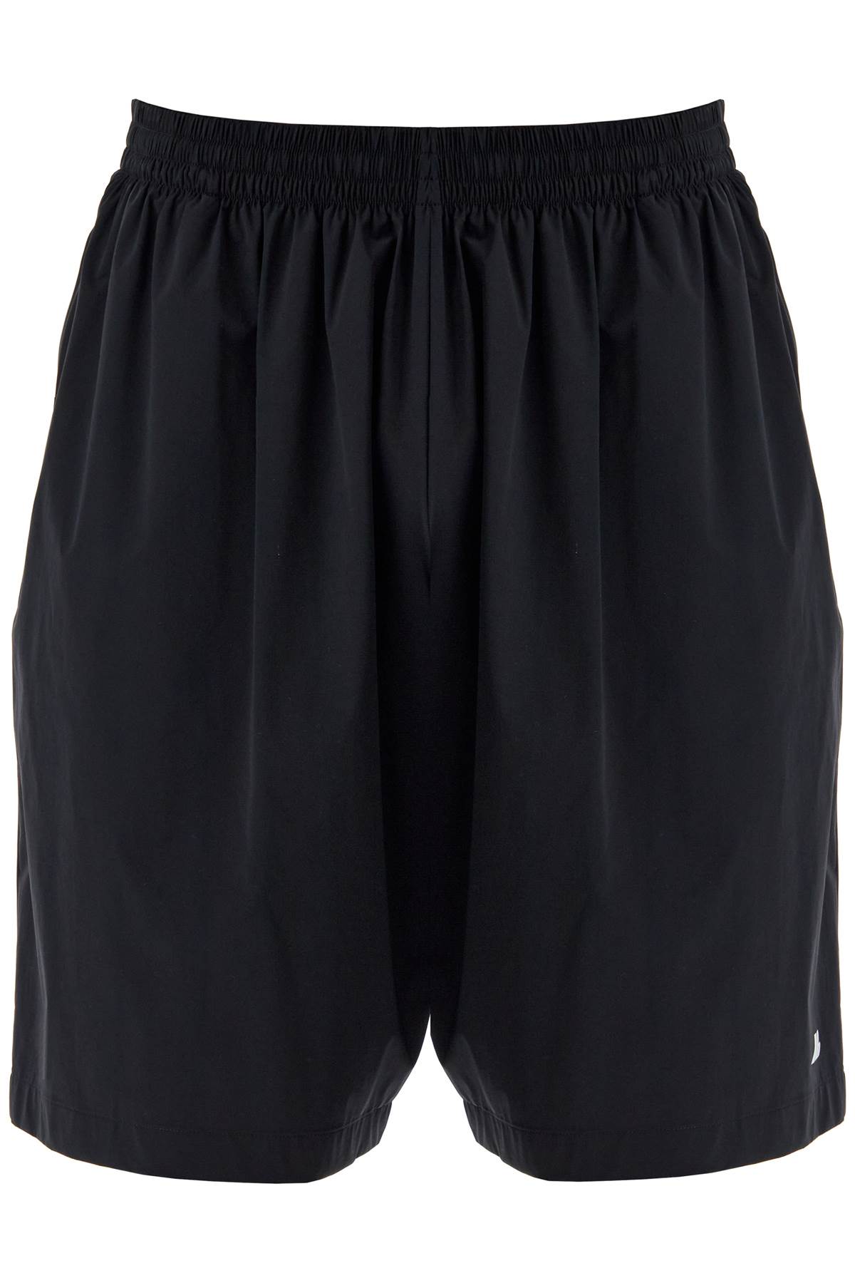 Shop Balenciaga Nylon Stretch Activewear Bermuda Shorts In Black