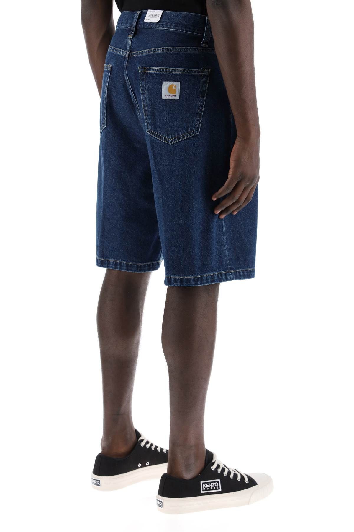 Shop Carhartt Landon Denim Shorts In Blue