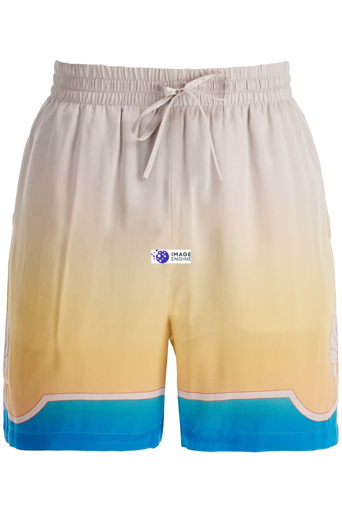 CASABLANCA “colorful silk bermuda shorts set