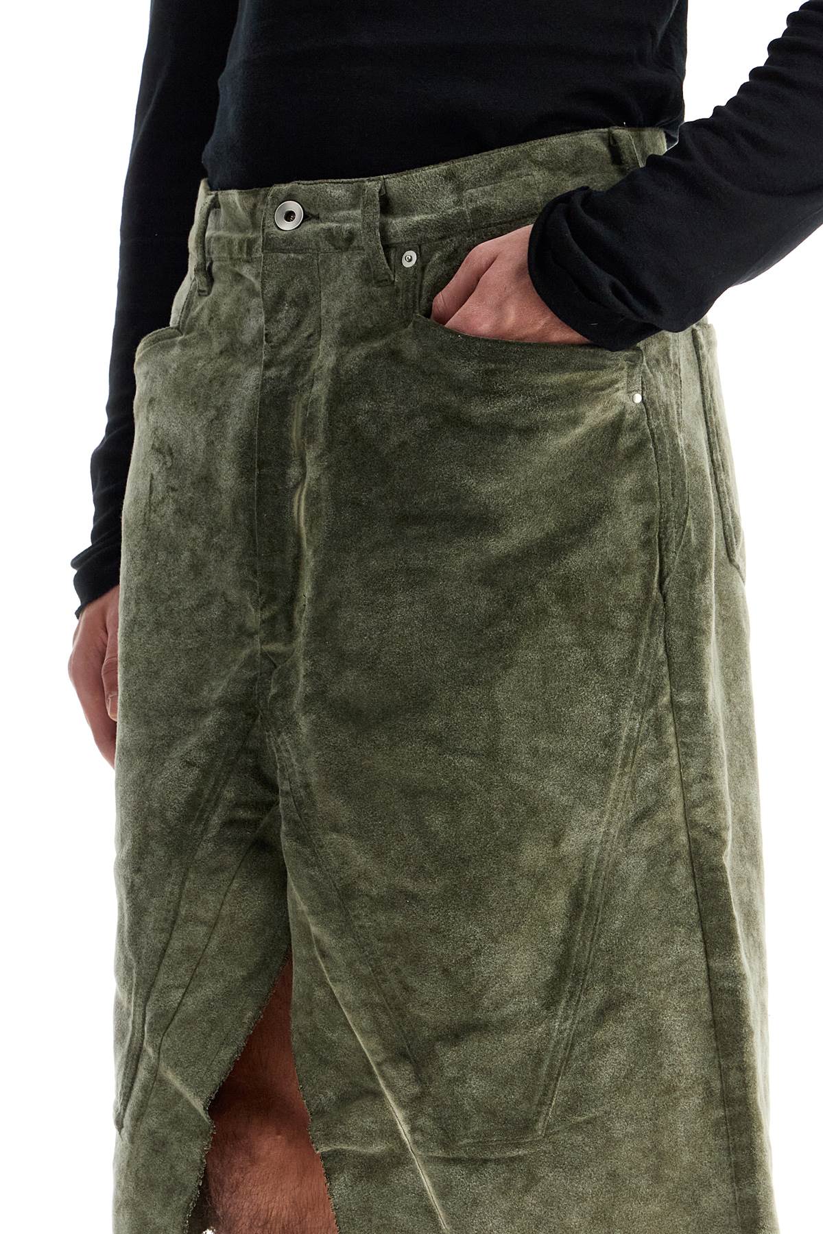 Shop Drkshdw Corduroy Skirt In Khaki