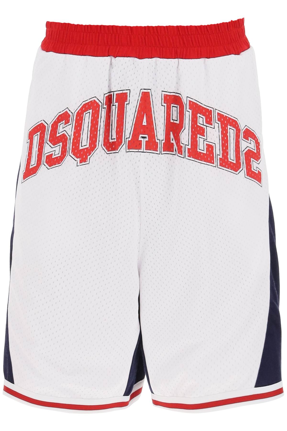 Shop Dsquared2 Color-block Sweatshorts In White,blue,red