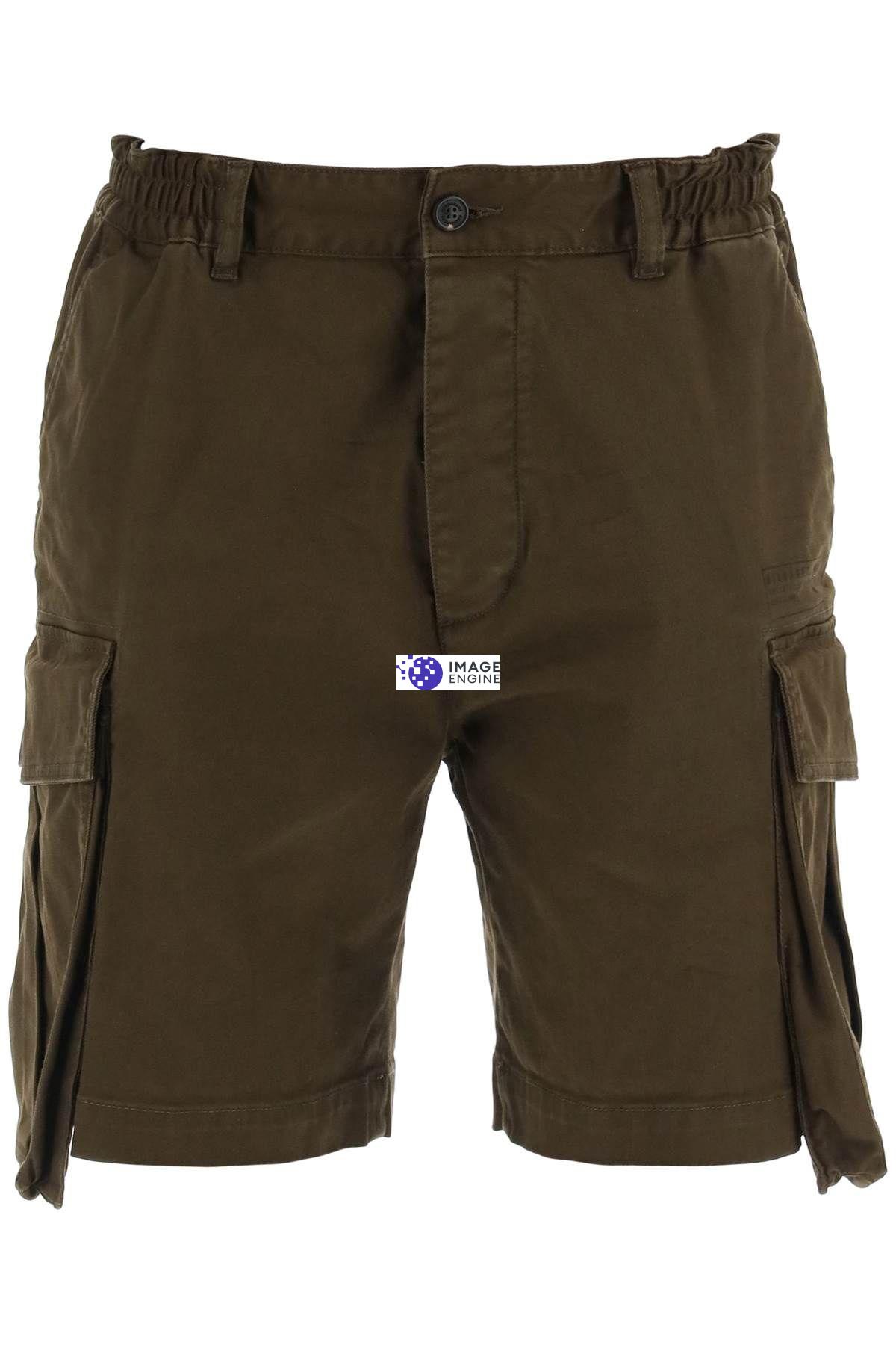 Dsquared2 "urban 64 Cargo Bermuda In Khaki,green