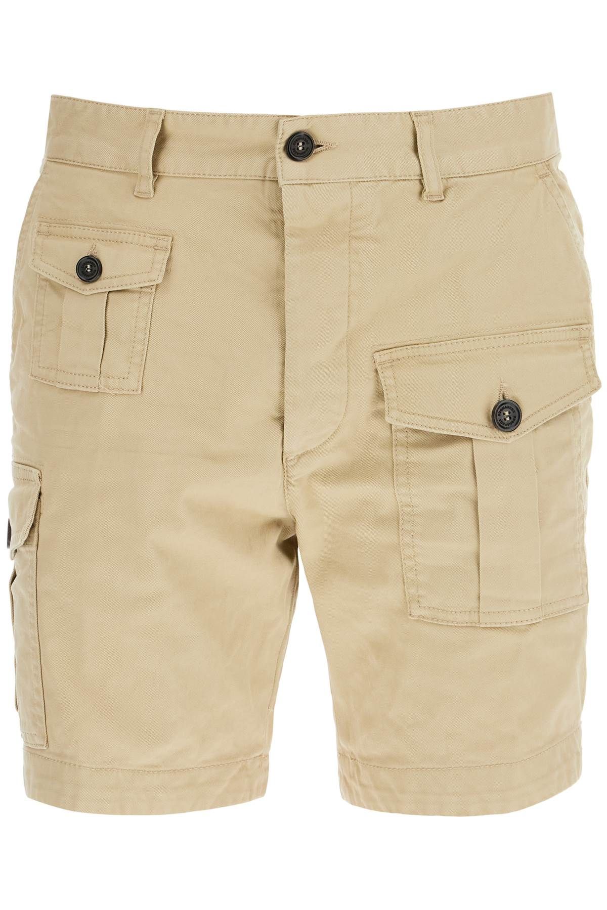 Shop Dsquared2 Sexy Cargo Bermuda Shorts For In Beige