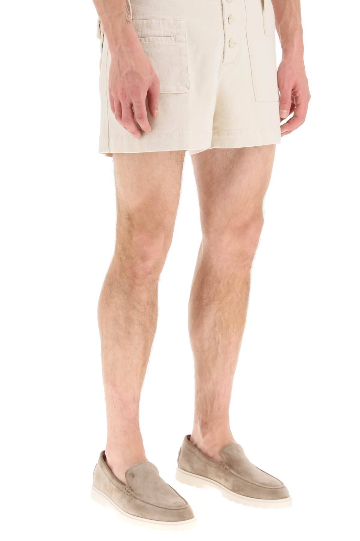 Shop Etro Multi-pocket High-waist Shorts In White