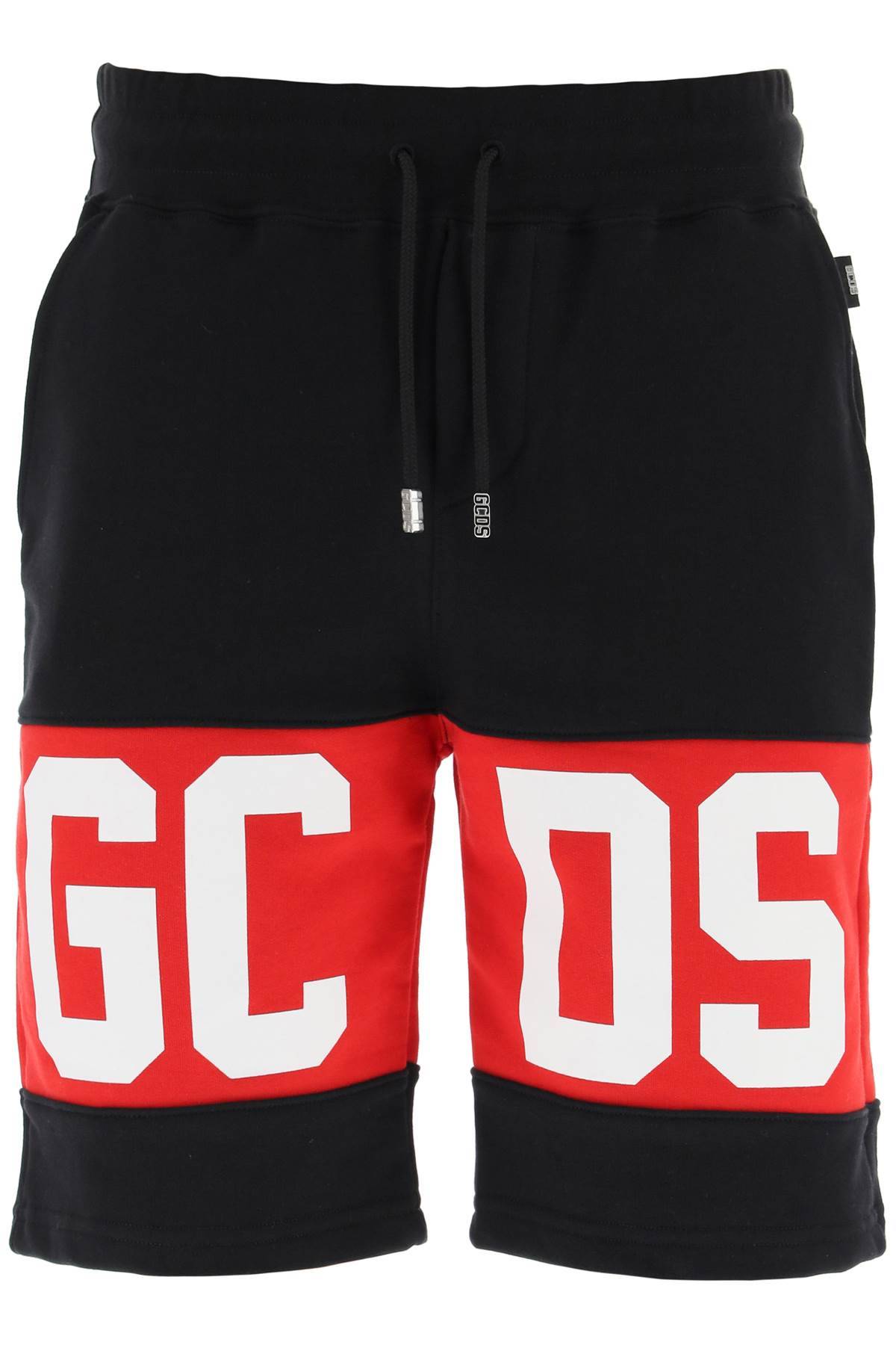 Shop Gcds Sweatshorts With Logo Bands In Black