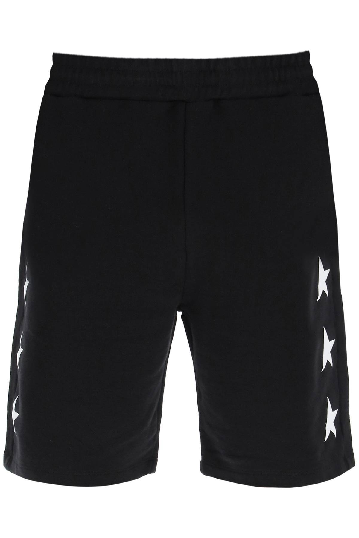 Shop Golden Goose Diego Star Short Sweatpants In Black