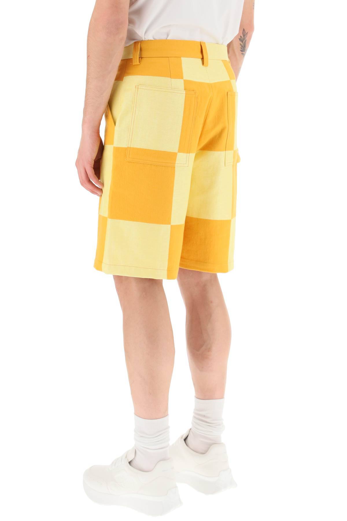 Shop Jacquemus 'le Shorts Tecido' In Yellow,orange