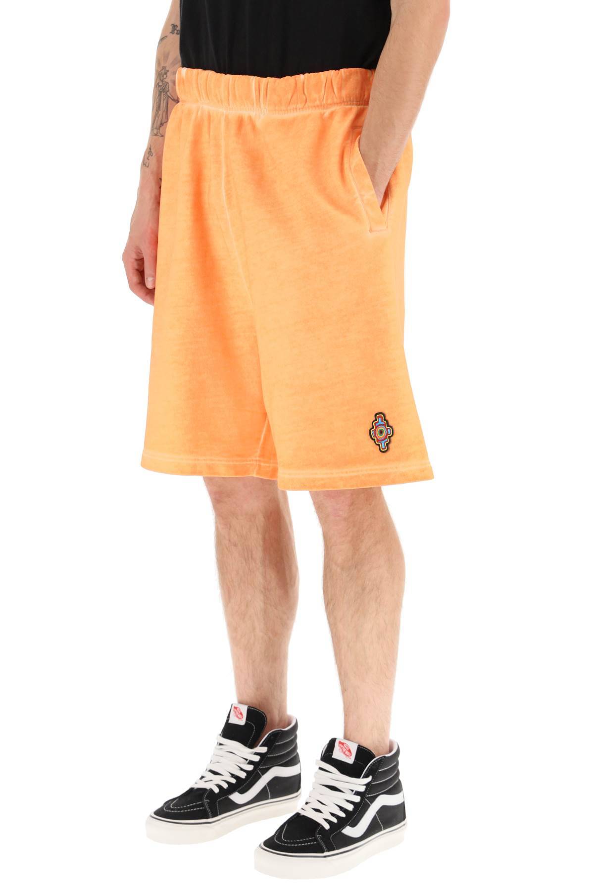 Shop Marcelo Burlon County Of Milan Sunset Cross Shorts In Orange