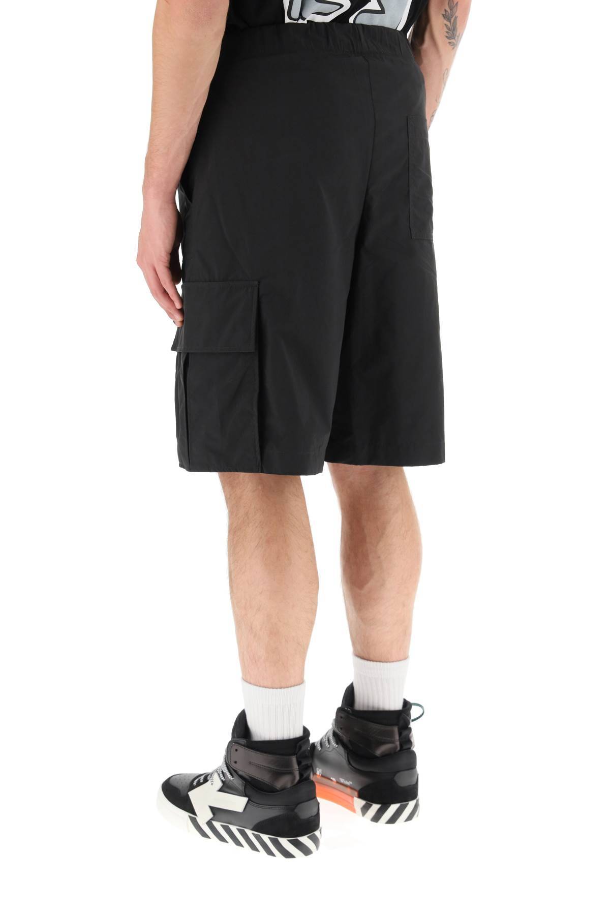 Shop Off-white Industrial Cargo Shorts In Black