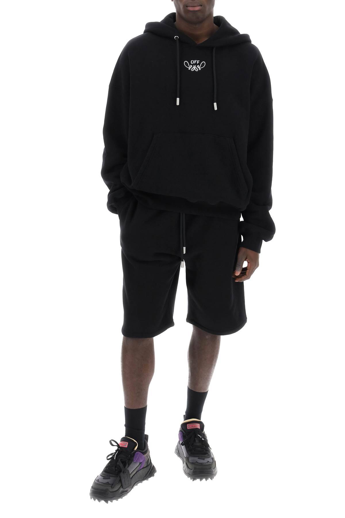 Shop Off-white "sporty Bermuda Shorts With Embroidered Arrow In Black