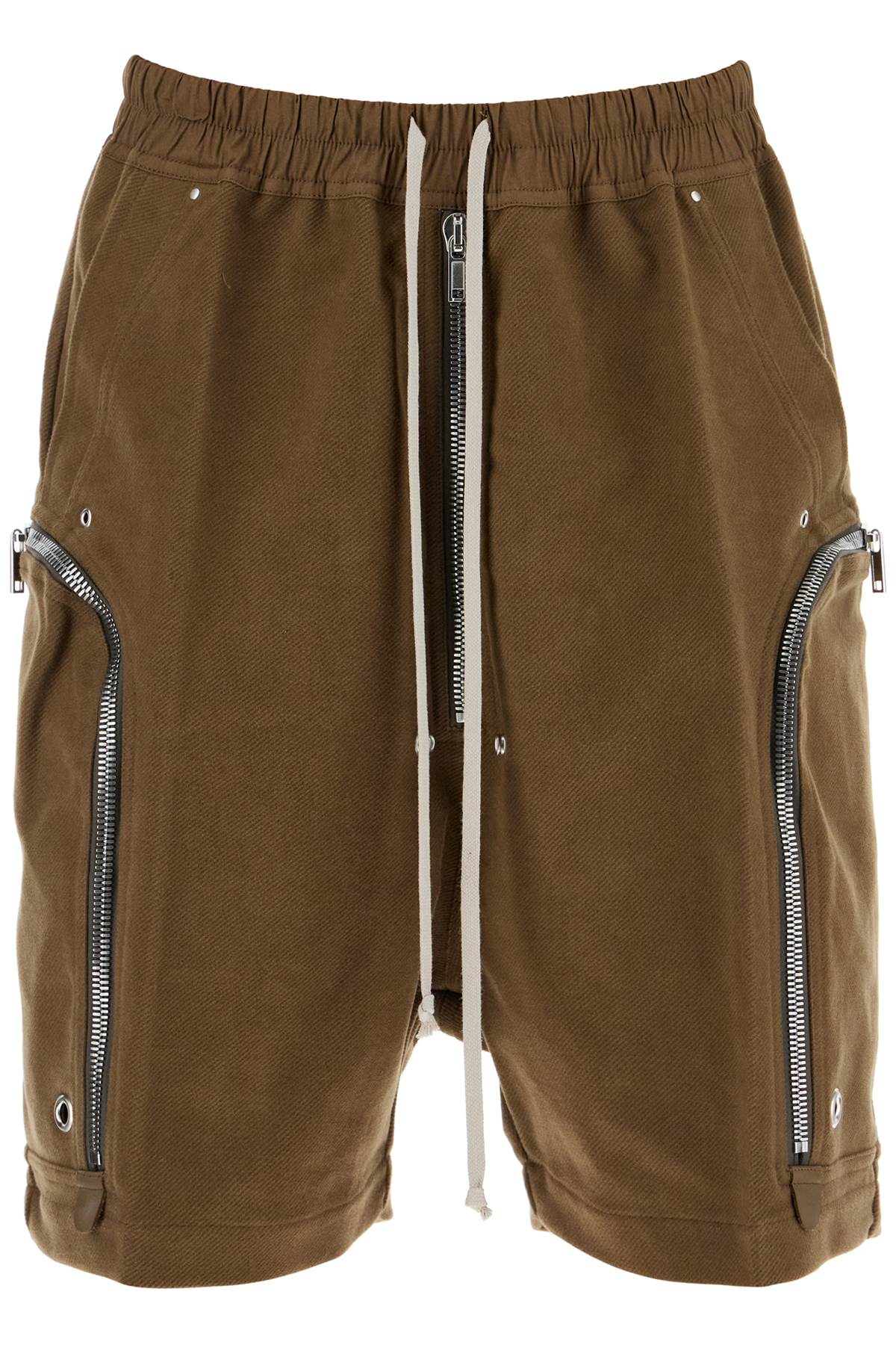 Shop Rick Owens Cargo Pocket Shorts In Khaki